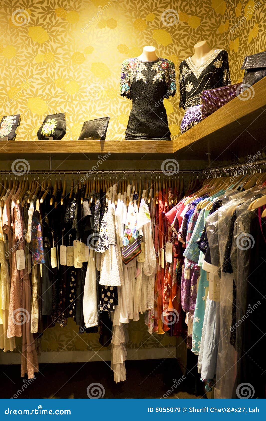 Vintage Ladies Clothing Shop Stock Image - Image of blouse