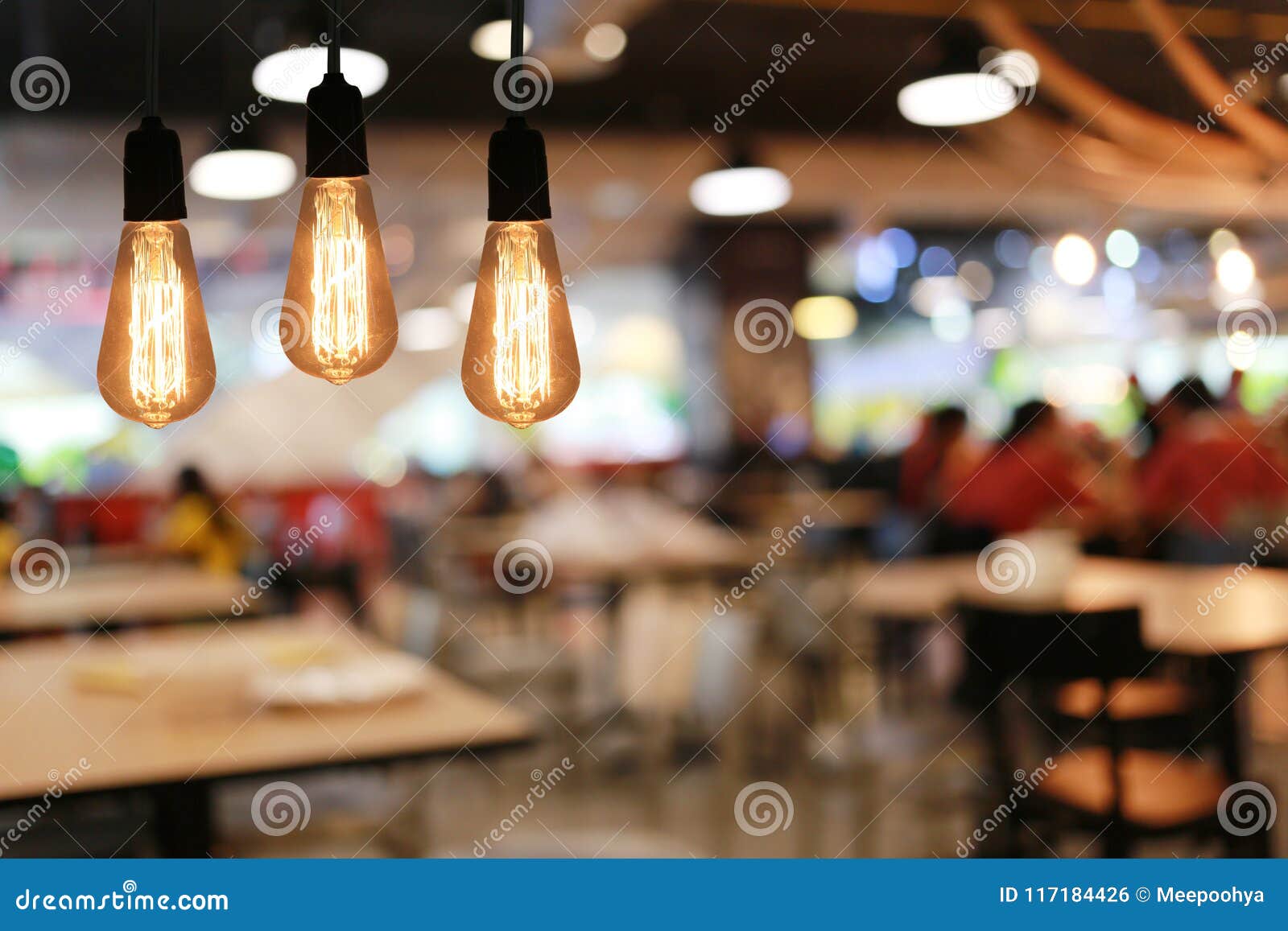 Vintage Lamps in a Restaurant. Stock Photo Image of decor, gold