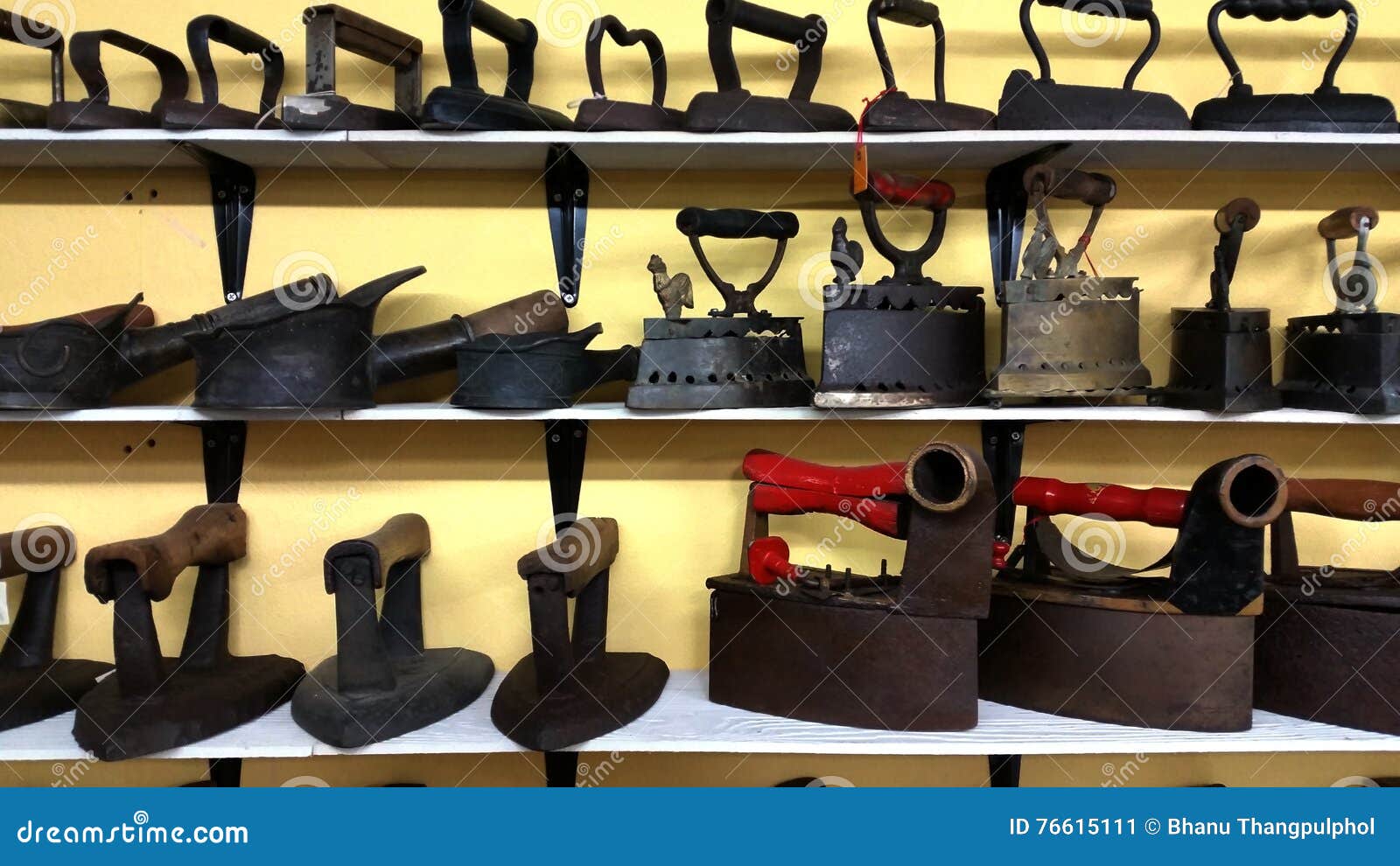 Vintage laundry Iron stock image. Image of metal, household 76615111