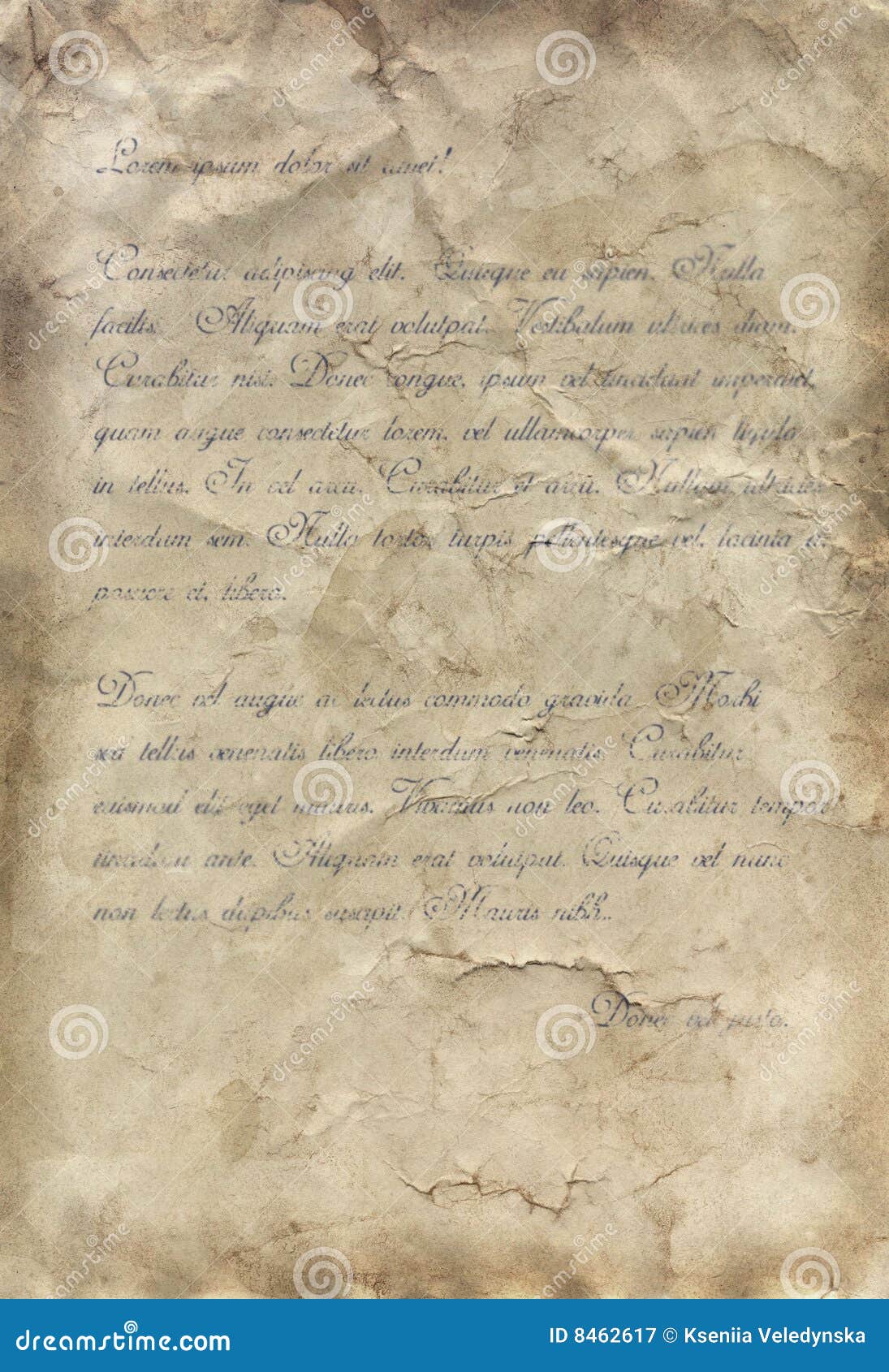 Vintage Letter, Old Paper Royalty Free Stock Photography - Image: 8462617