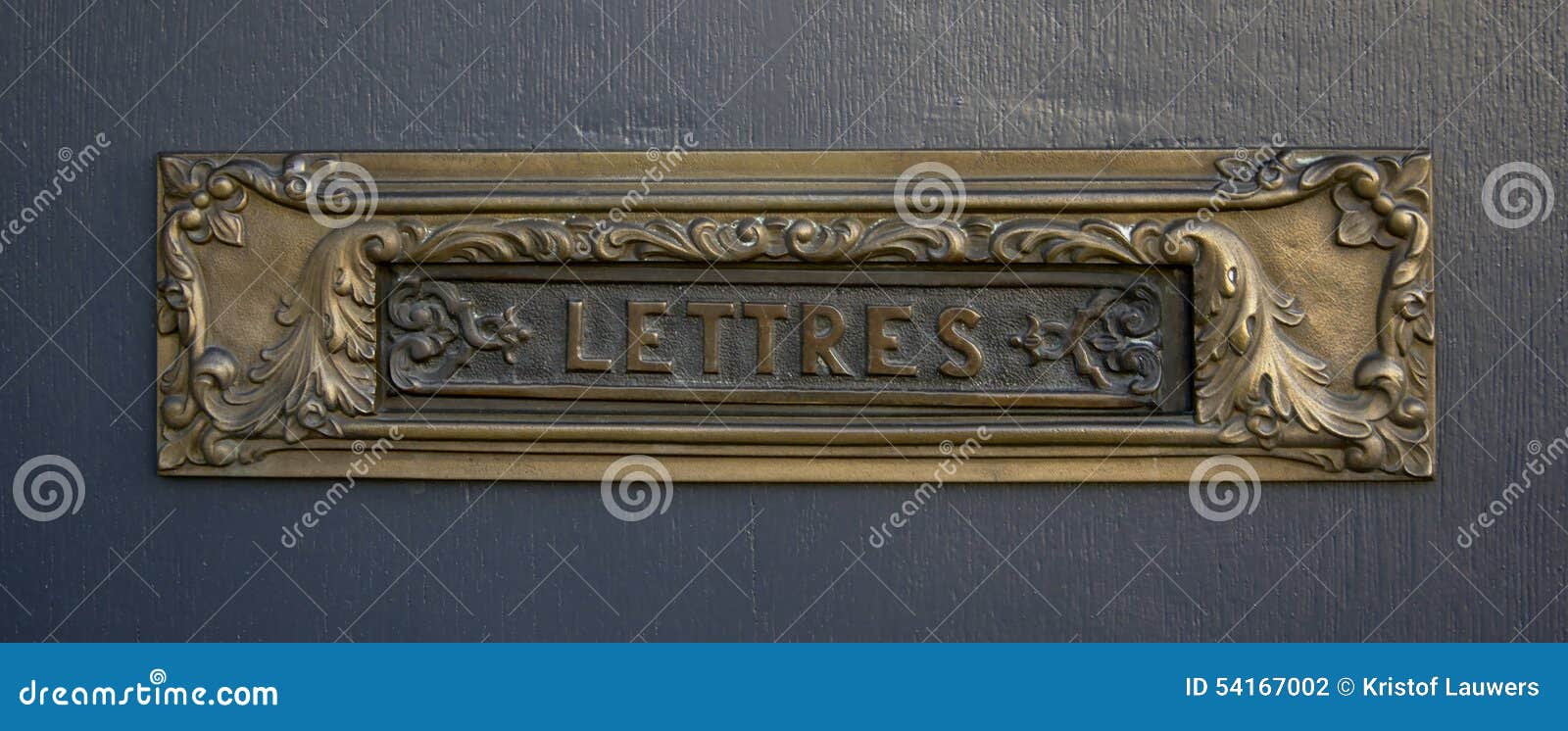 vintage letterbox with inscription lettres