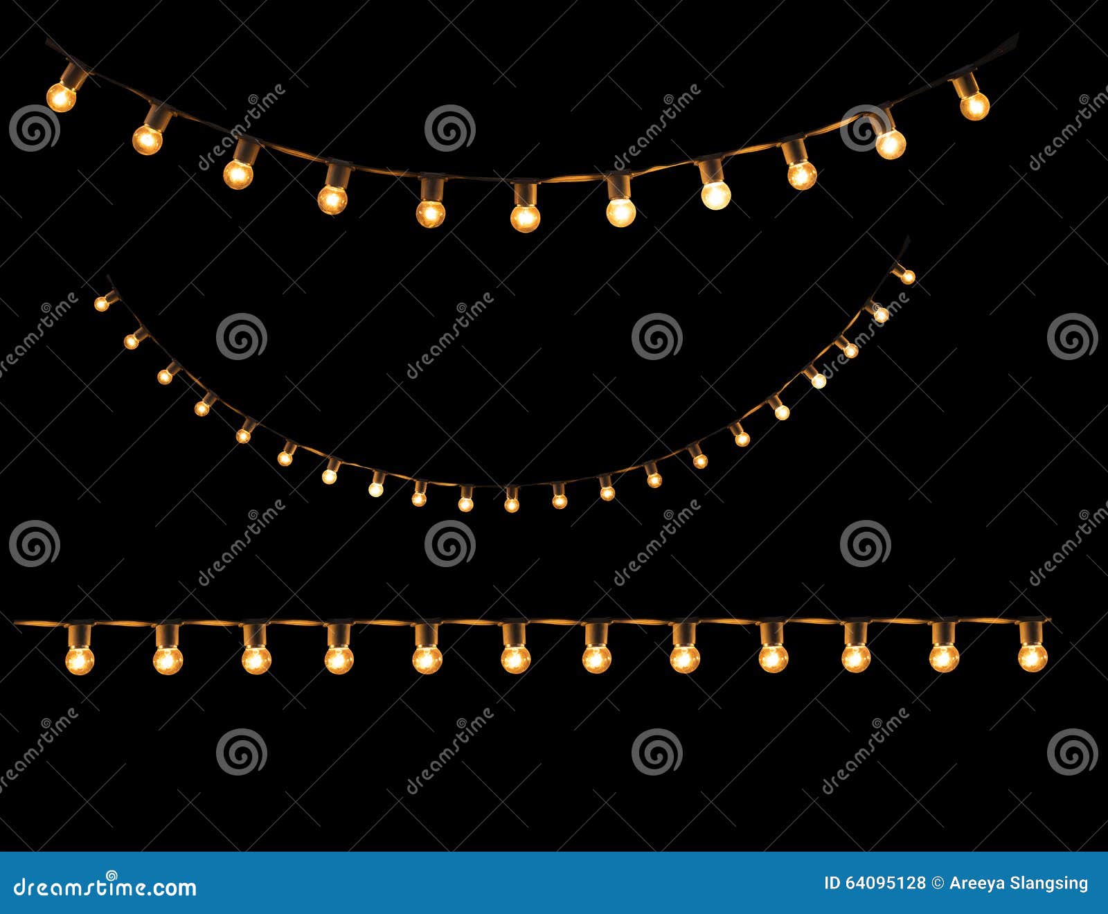 Vintage Light Bulb In The Strip Line 