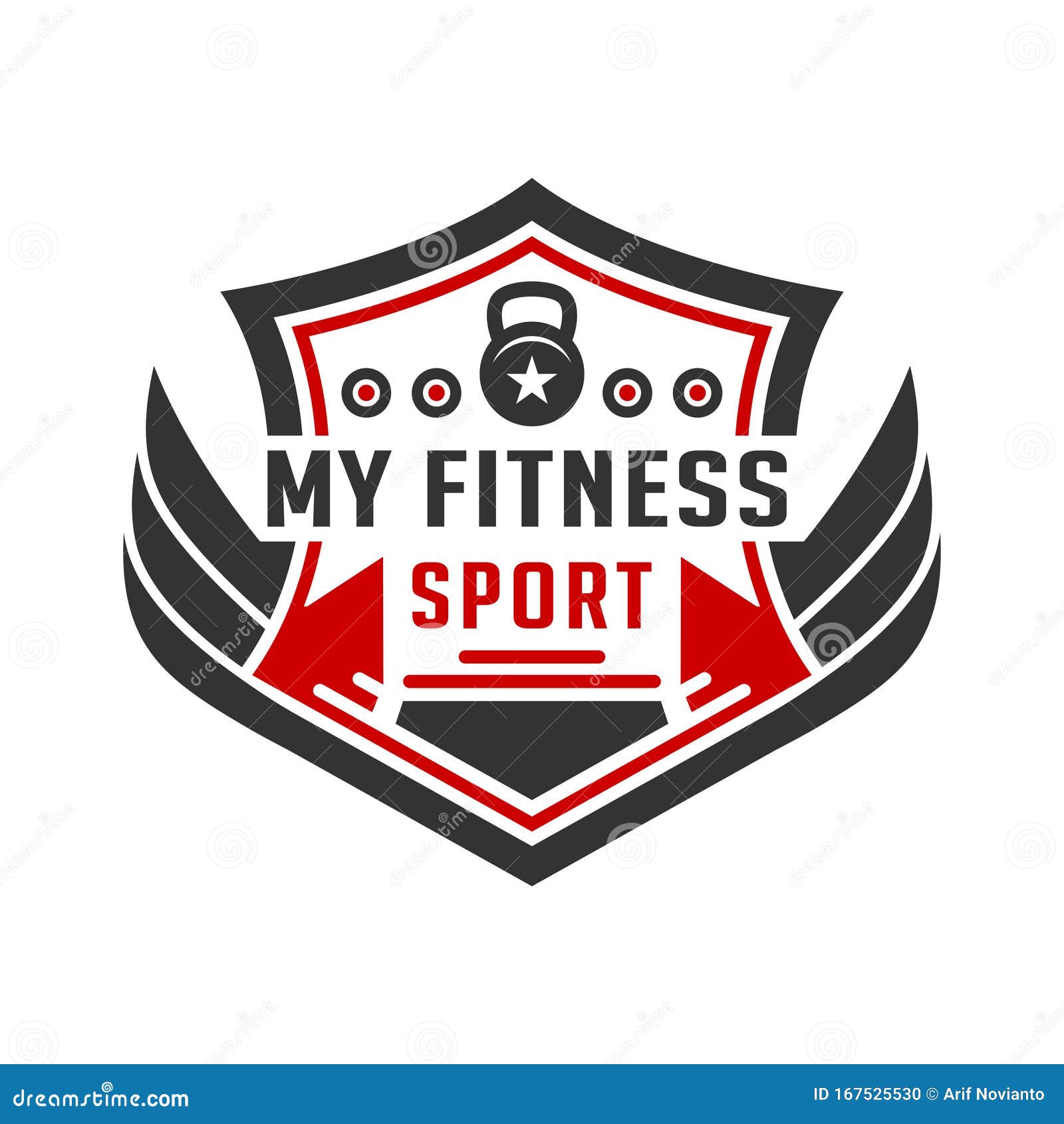 Vintage Logo Design or Retro Sports and Fitness Shield Stock Vector ...