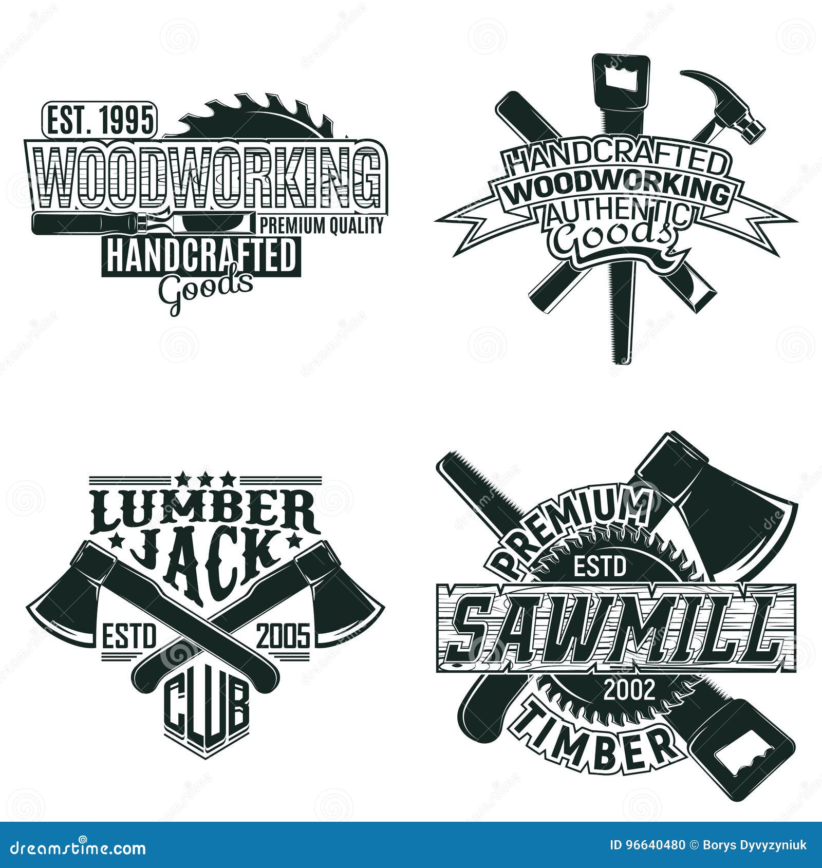 Vintage logo design stock vector. Illustration of board 