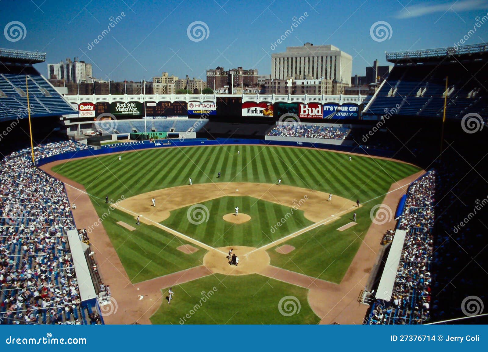 Vintage Look at Old Yankee Stadium, Bronx, NY Editorial Stock
