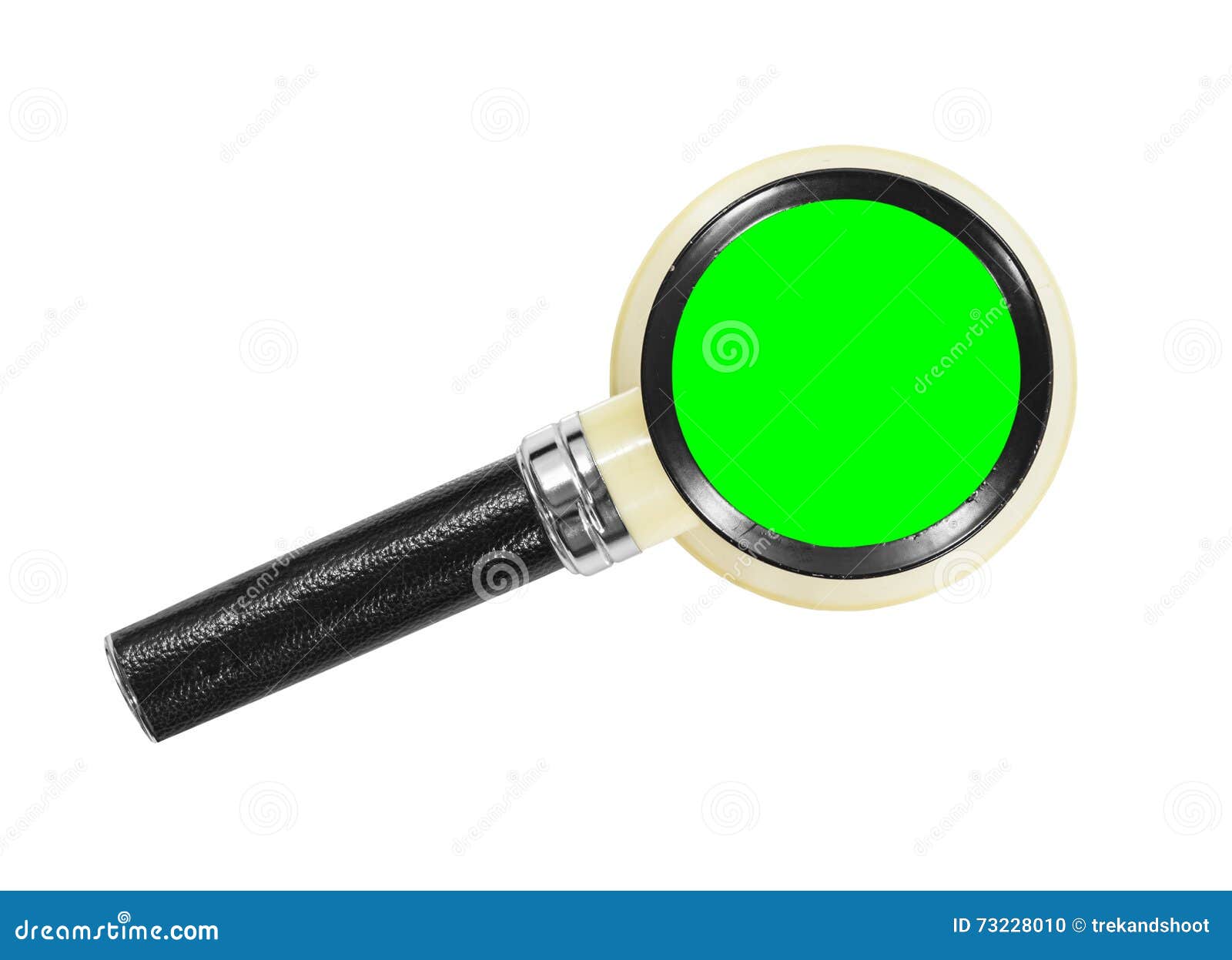 Vintage Magnifying Glass with Chroma Green Insert Stock Photo Image