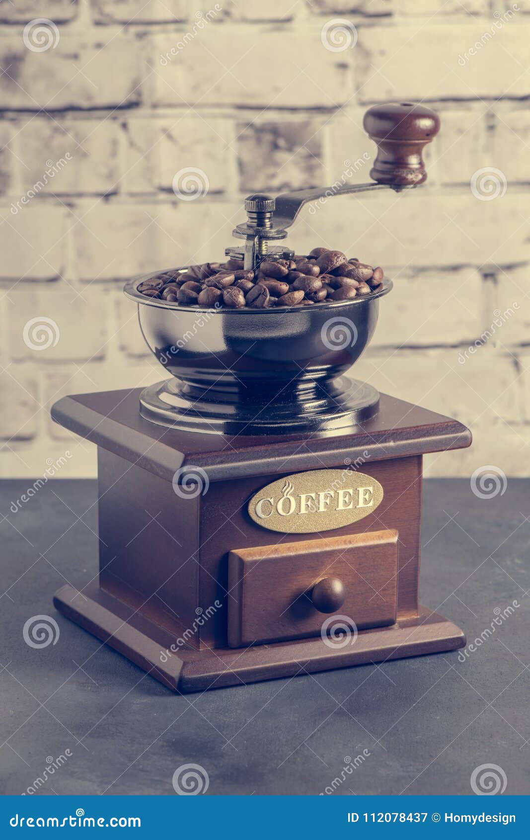 Manual coffee grinder stock image. Image of roasted 112078437