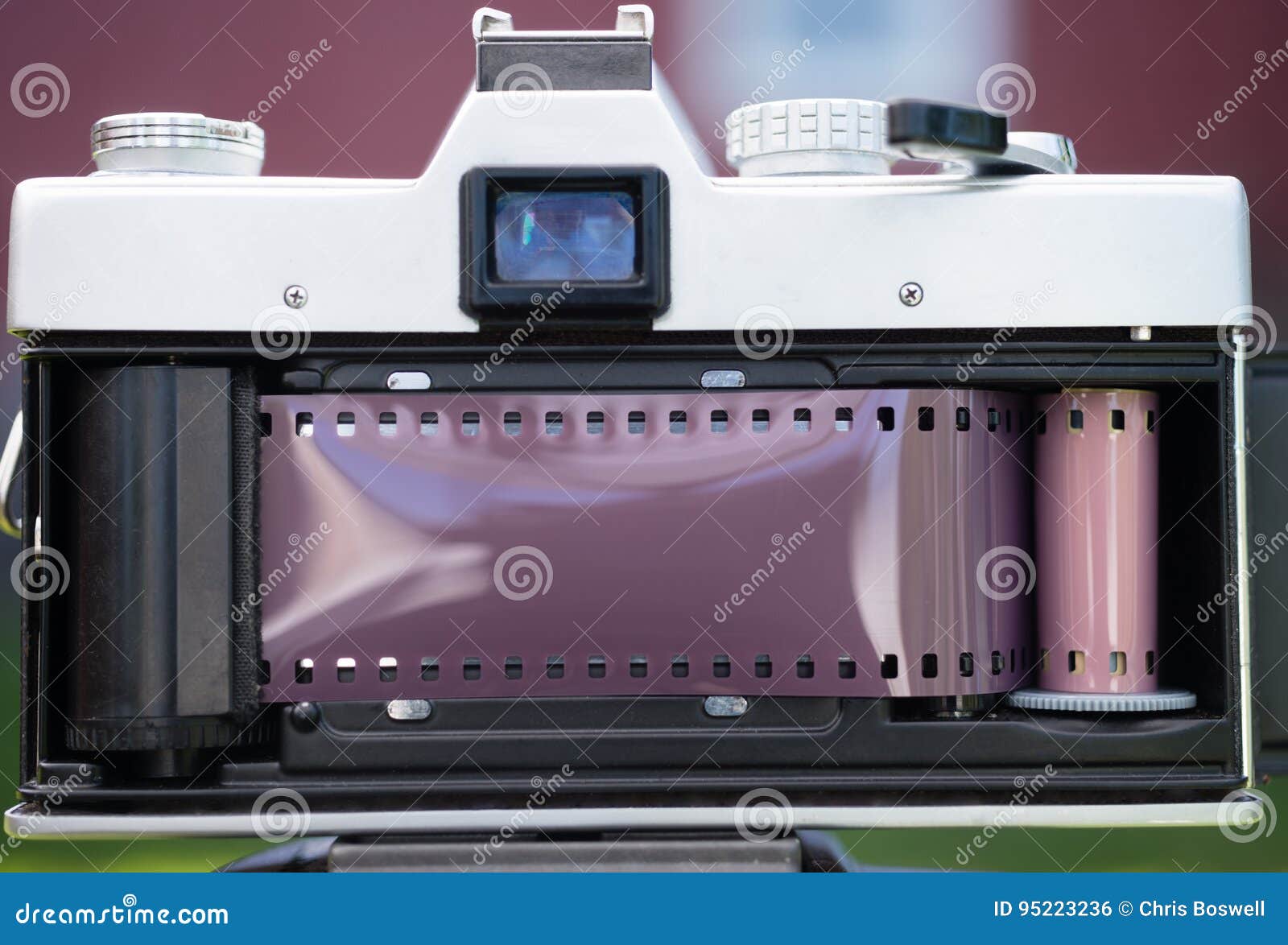 Vintage Manual Focus 35mm SLR Film Camera Back Opened Loading Stock Photo Image of metal