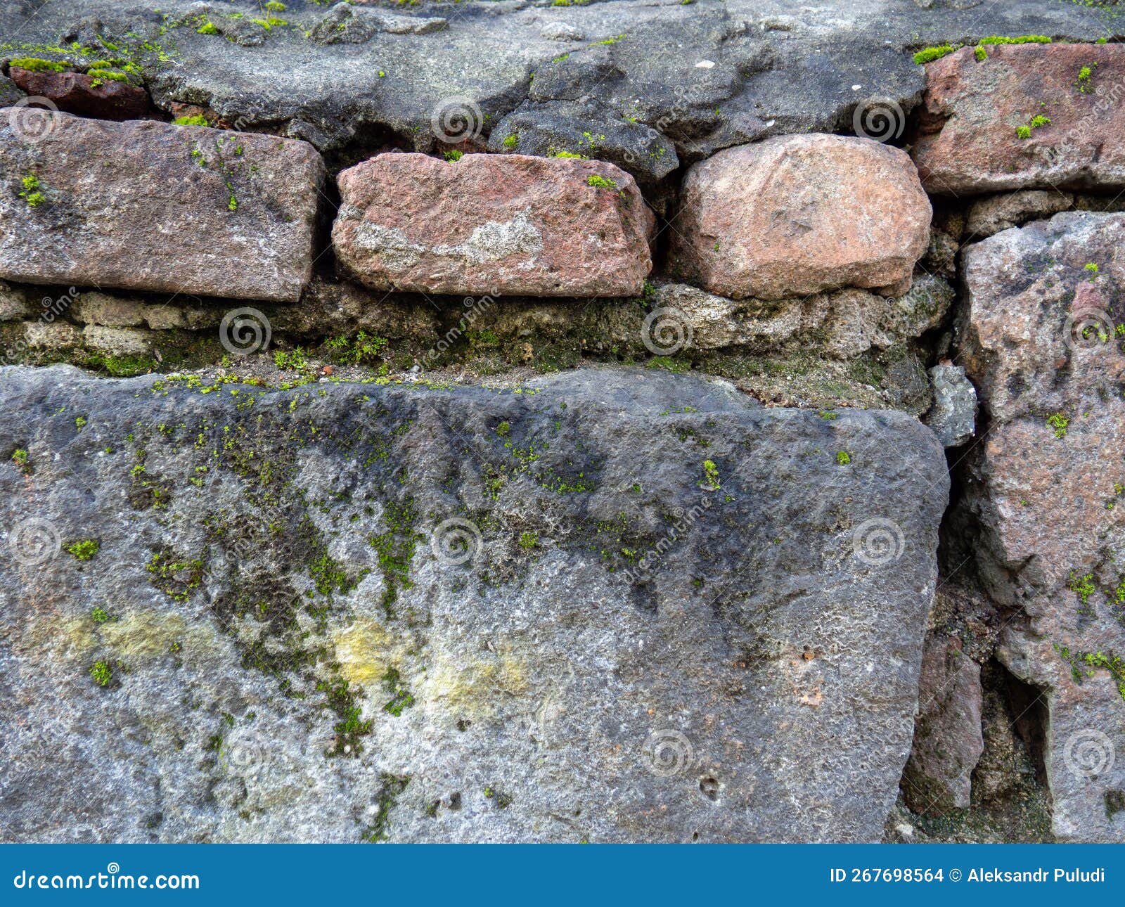 Vintage Masonry Stone. Old Wall Made of Rough Stones Stock Photo