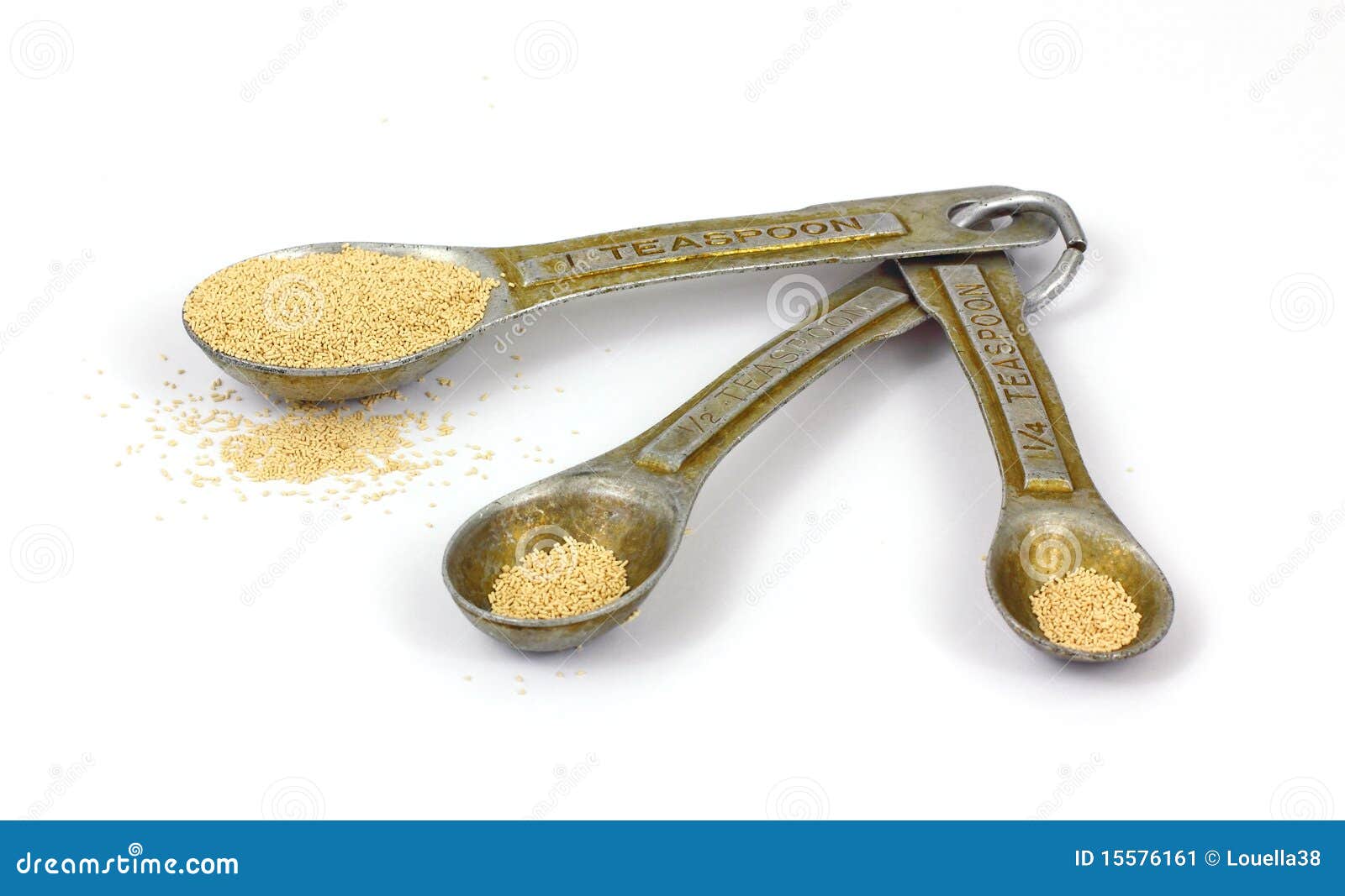 Vintage Measuring Spoons And Yeast Stock Image Image 15576161