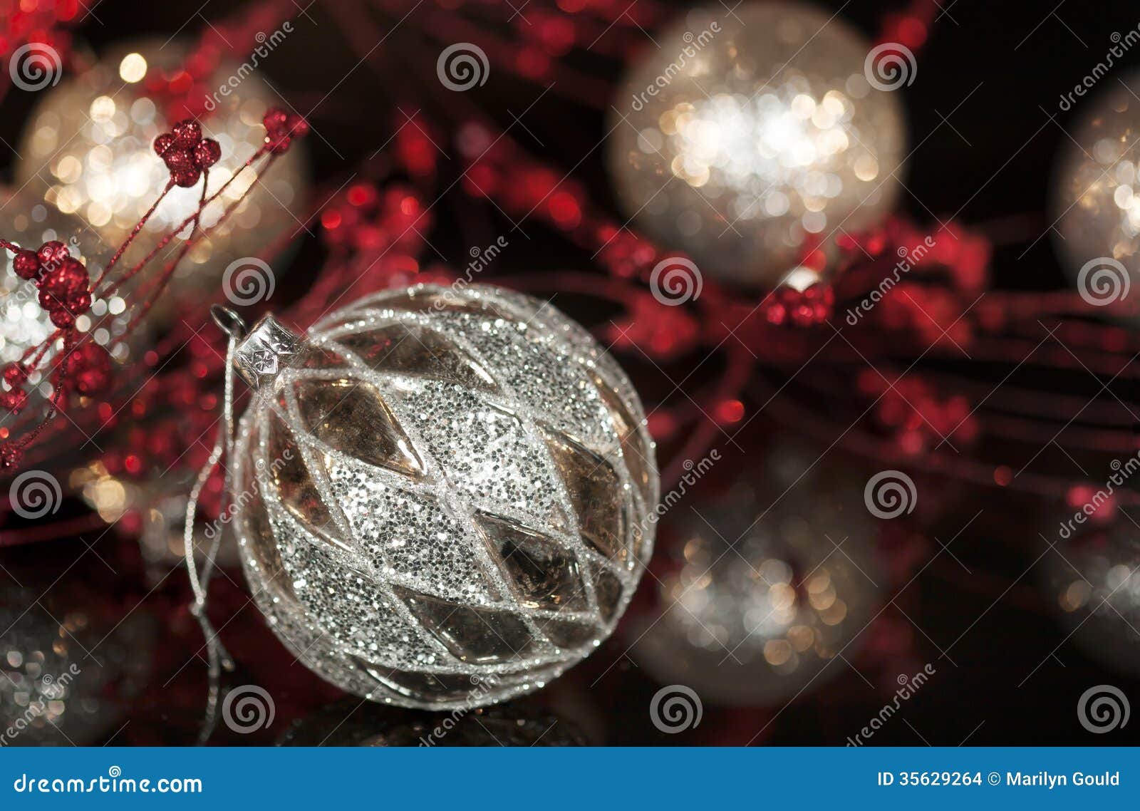 vintage mercury silver christmas ornament stock photo image of