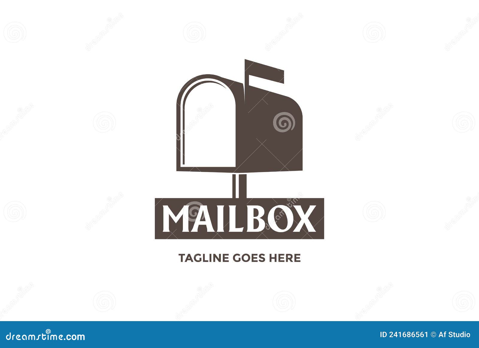 Vintage Metal Mailbox Logo Design Vector Stock Vector Illustration of