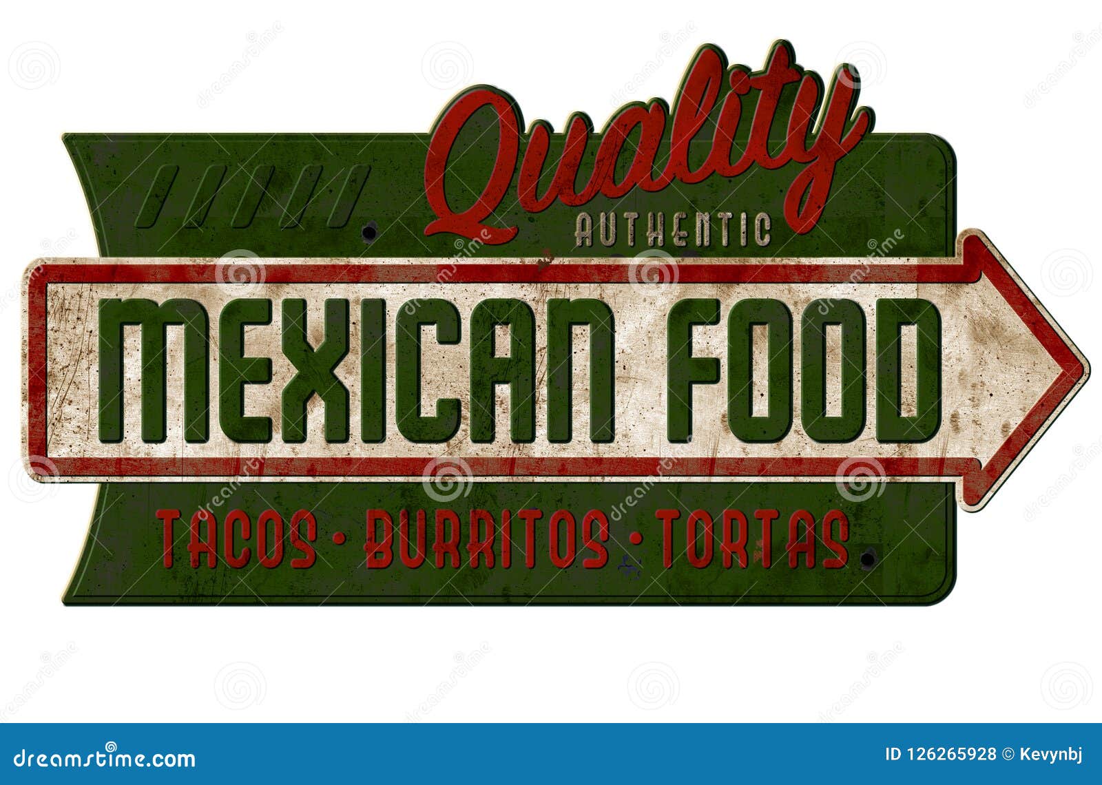 vintage mexican food sign tacos burritos tortas nachos