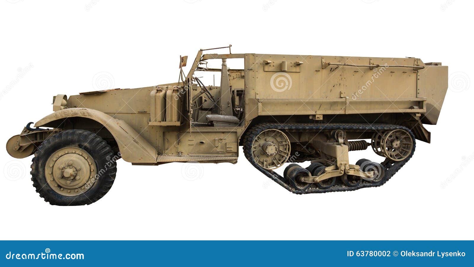 Vintage military car stock photo. Image of military, isolated 63780002