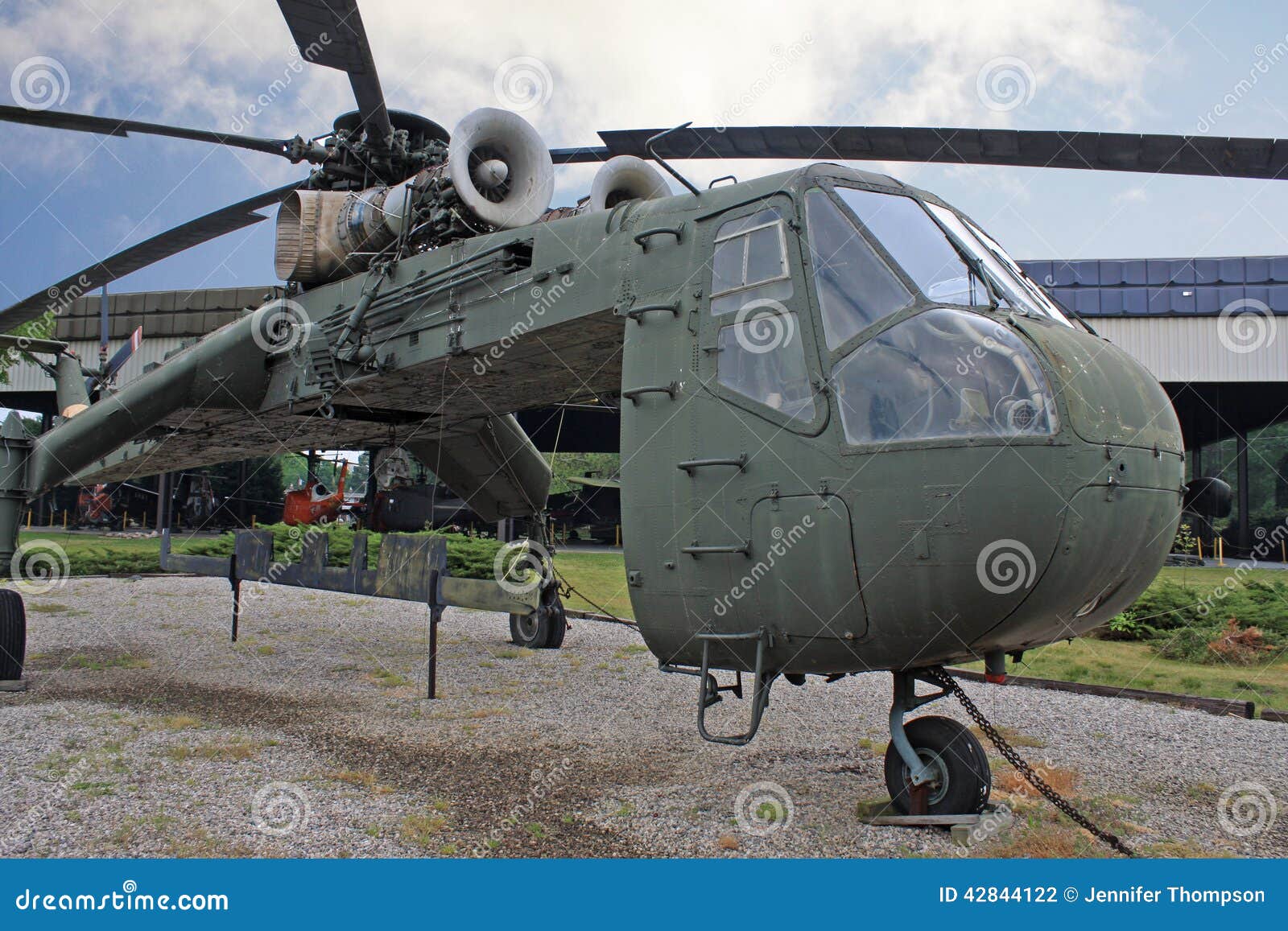 Vintage Military Helicopter Stock Photo Image 42844122