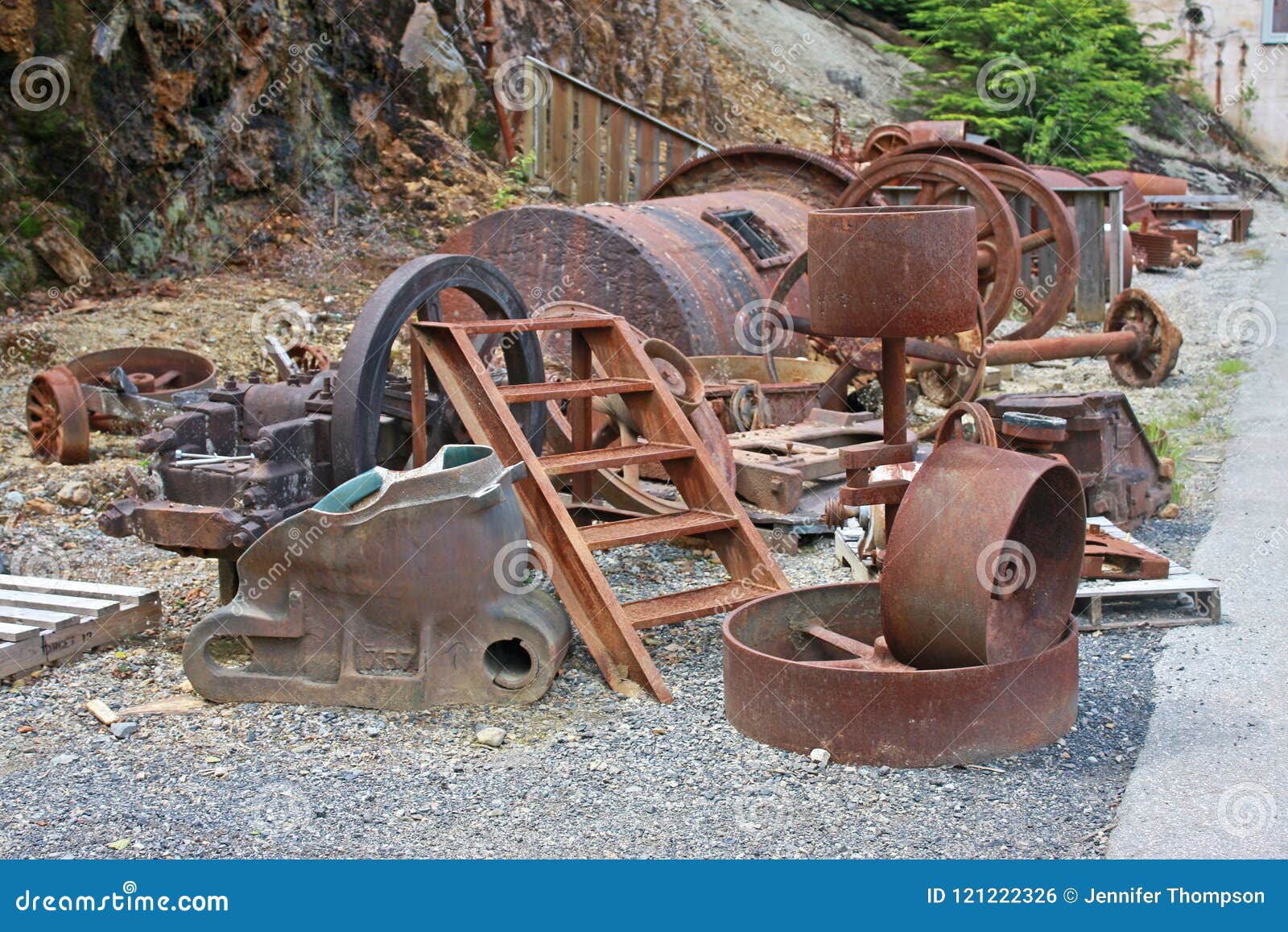 Vintage mining equipment stock photo. Image of bucket 121222326