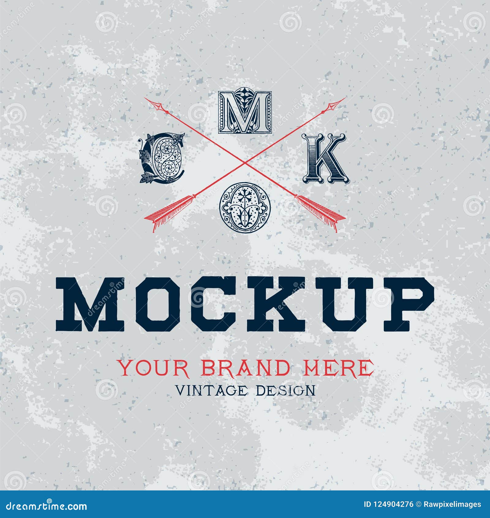 Download Vintage Mockup Logo Design Vector Stock Vector Illustration Of Identity Badge 124904276