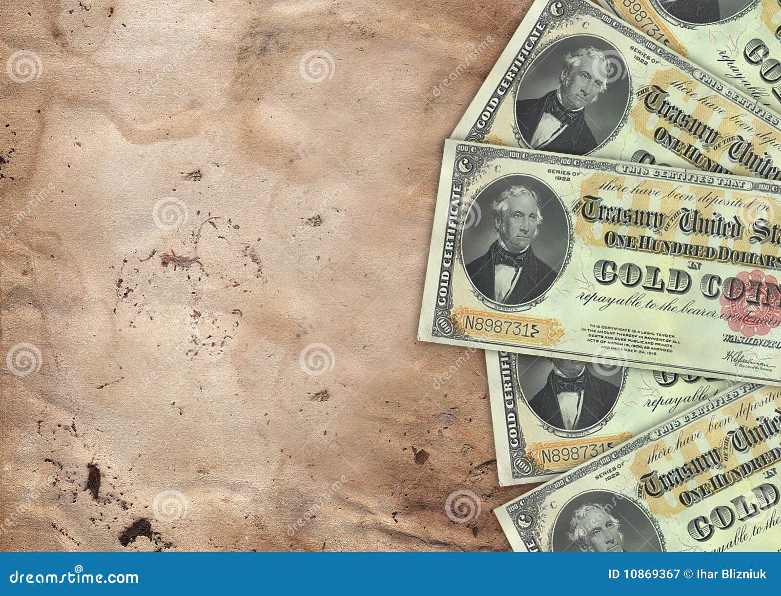Vintage money stock image. Image of crumpled, rotting 10869367