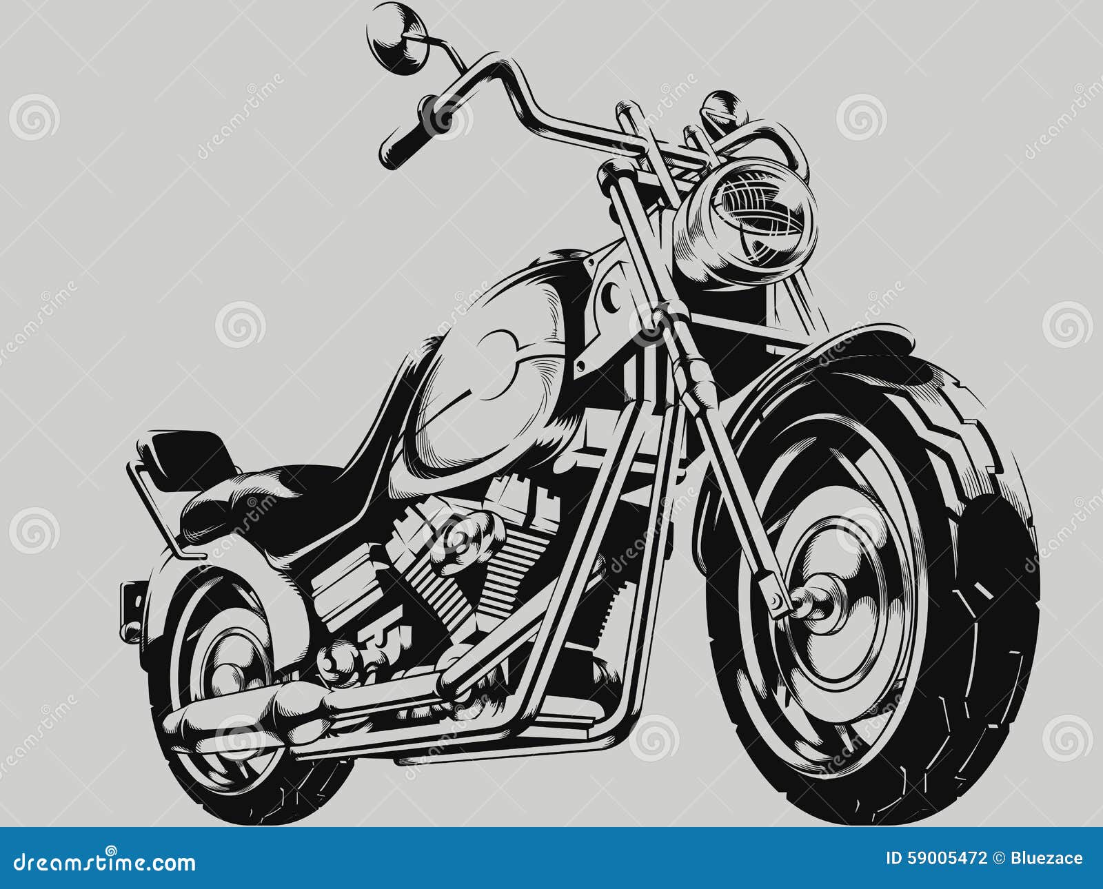 vintage motorcycle  silhouette