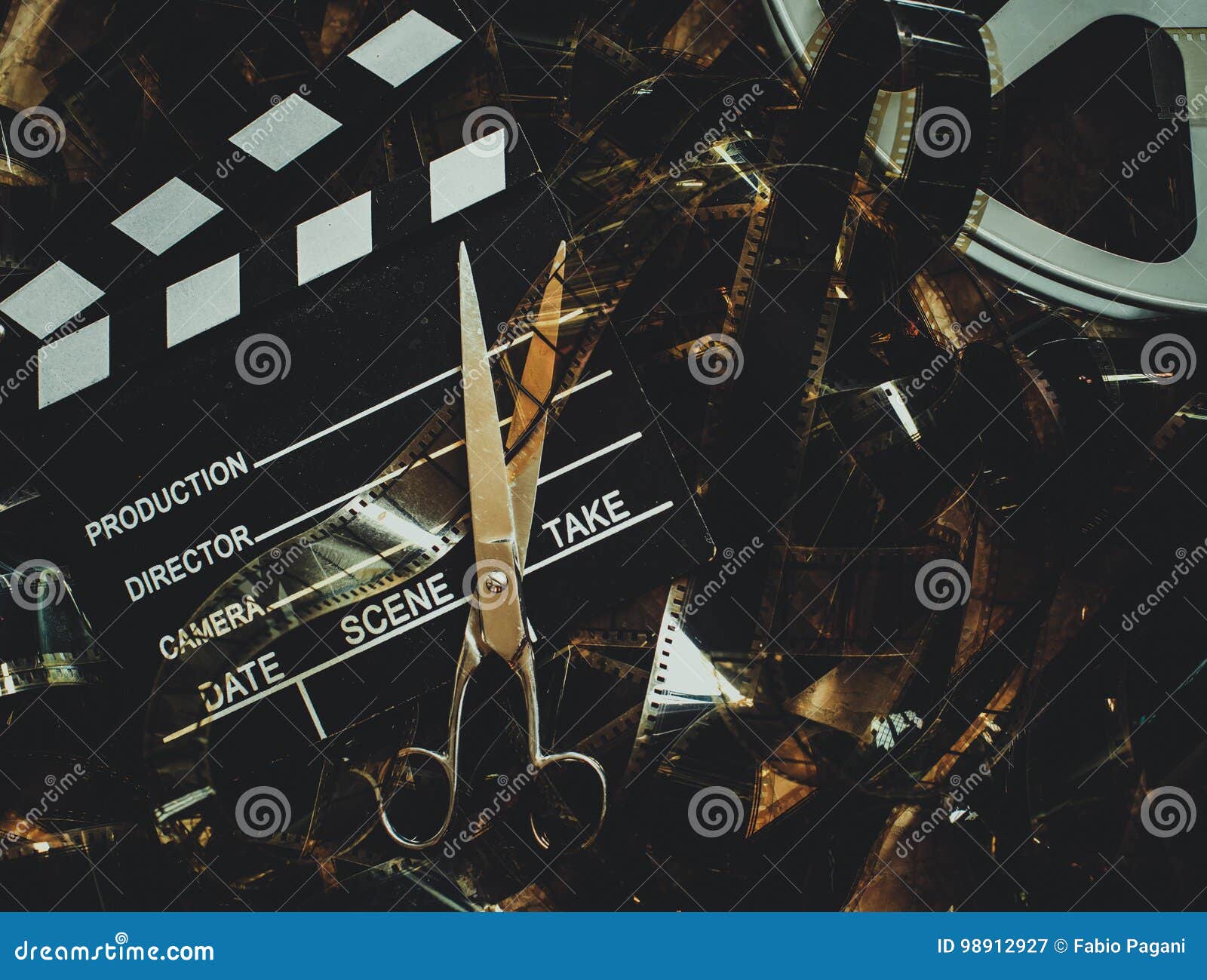 Vintage Movie Background Concept Editing and Final Cut Stock Image - Image  of background, clapperboard: 98912927