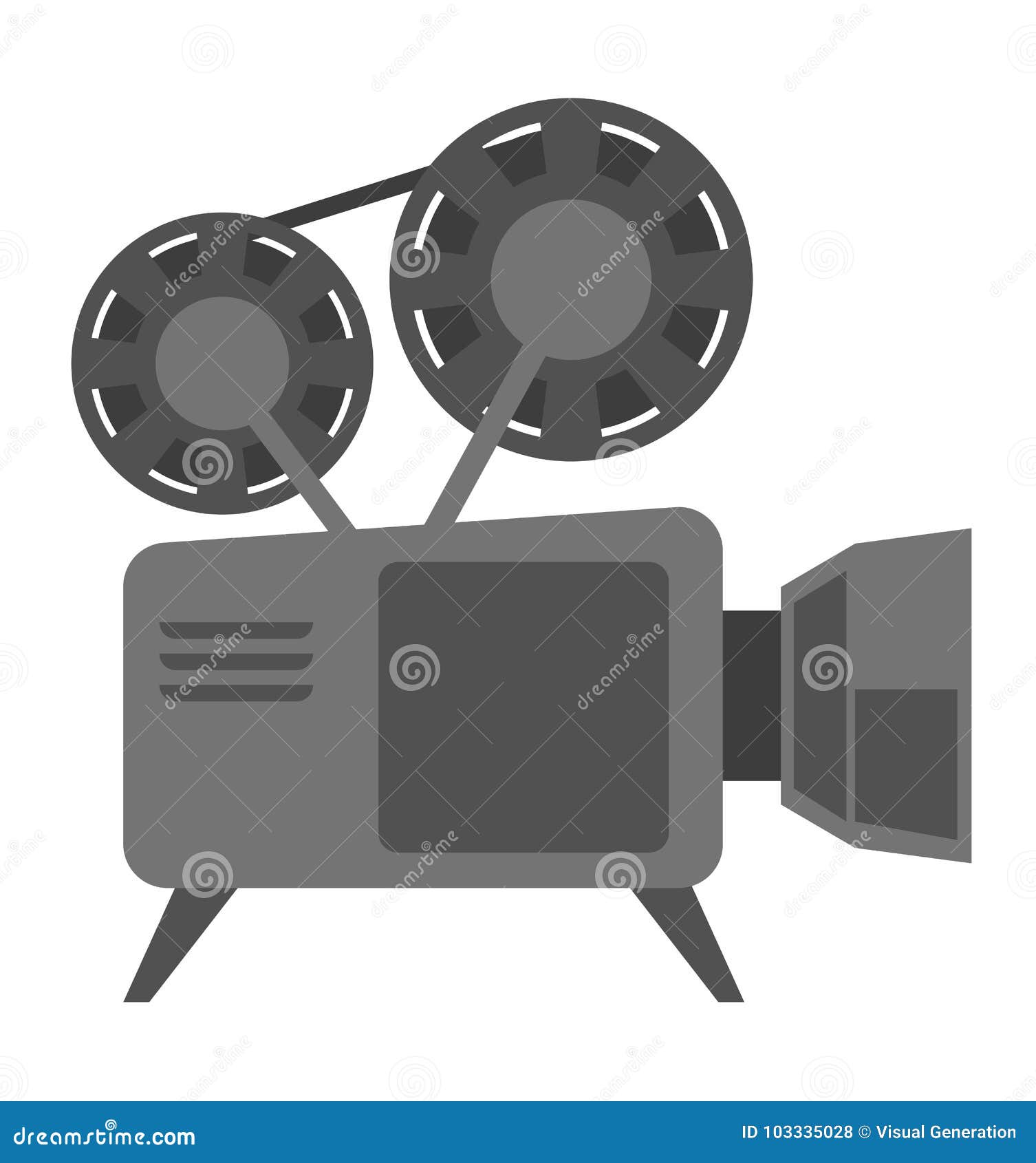 Vintage Movie Camera with Reel Vector Cartoon. Stock Vector - Illustration  of portable, production: 103335028