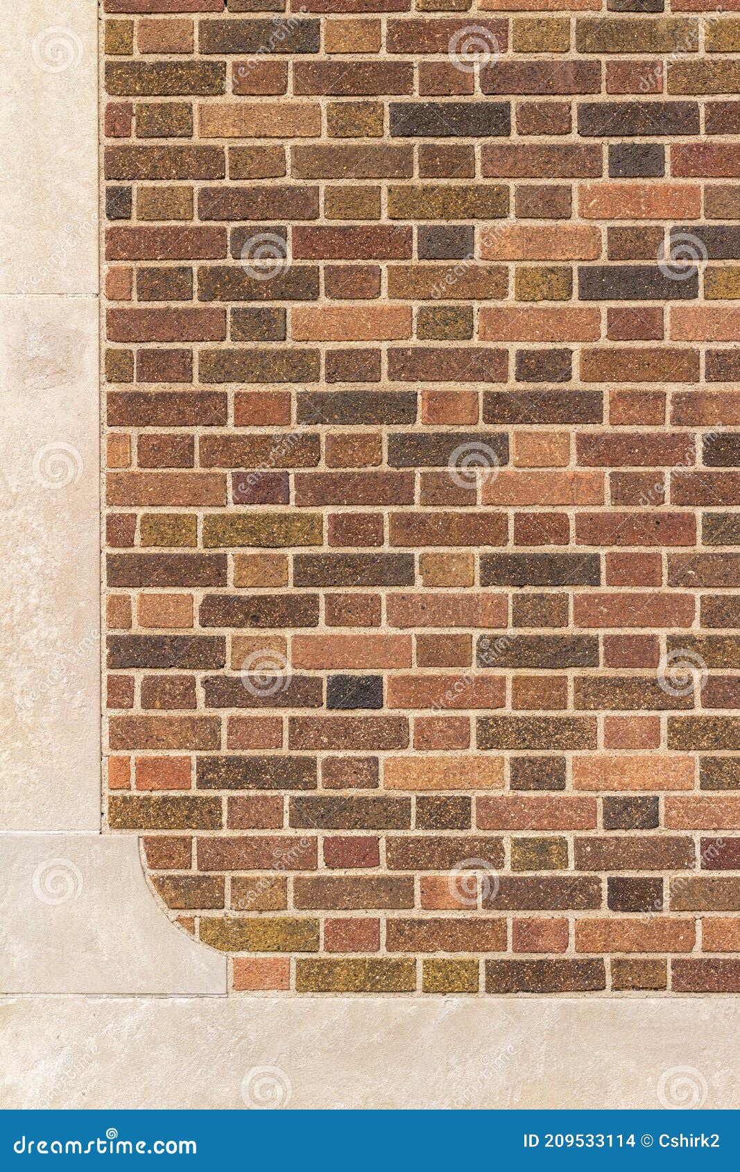 vintage multi-shade brown brick wall texture background