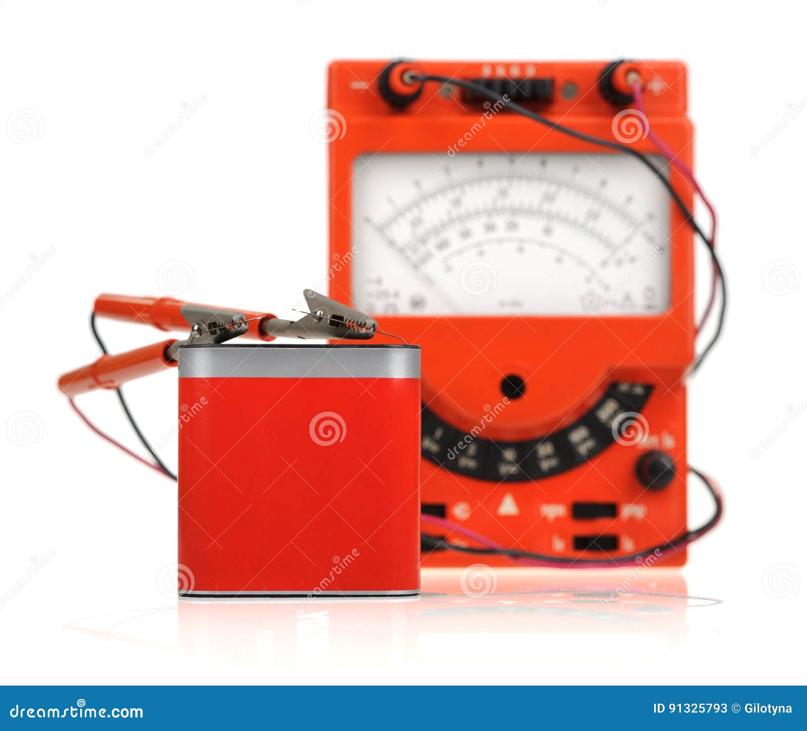 Vintage Multimeter with Battery Stock Image Image of instrumentation