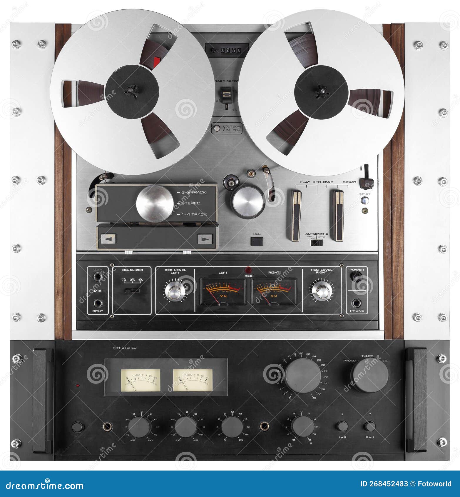 Vintage Music and Sound - Retro Reel To Reel Rack Tapes Recorder