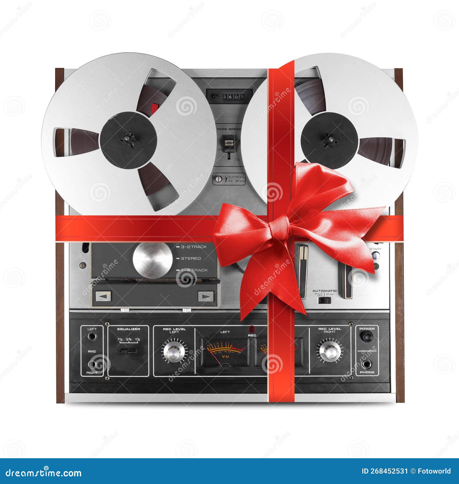 Vintage Music and Sound - Retro Reel To Reel Tapes Recorder Gift Tied Red  Bow, Isolated Stock Image - Image of recorder, magnetic: 268452531