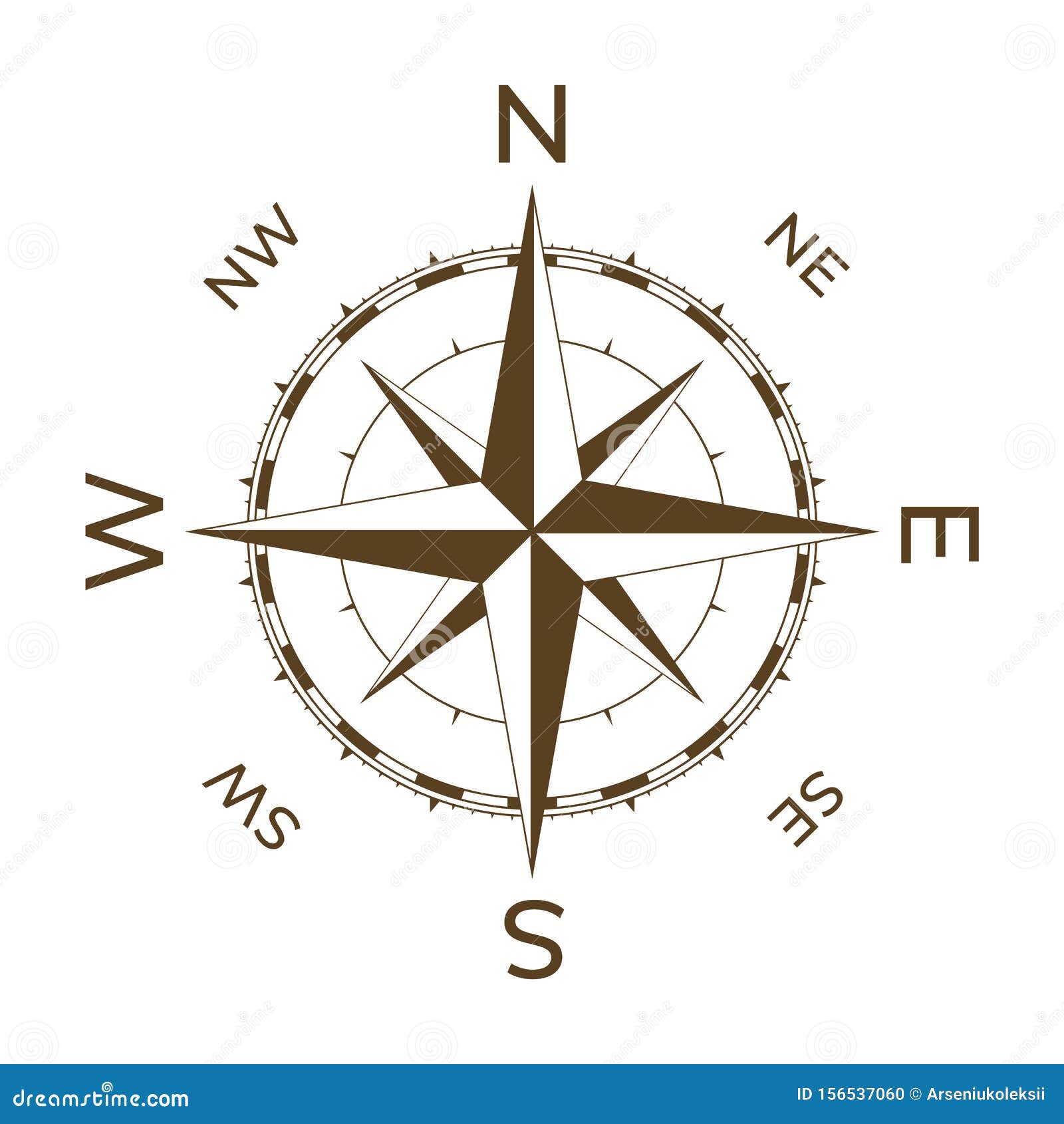 Vintage Nautical Rose of Winds Stock Vector Illustration of vector