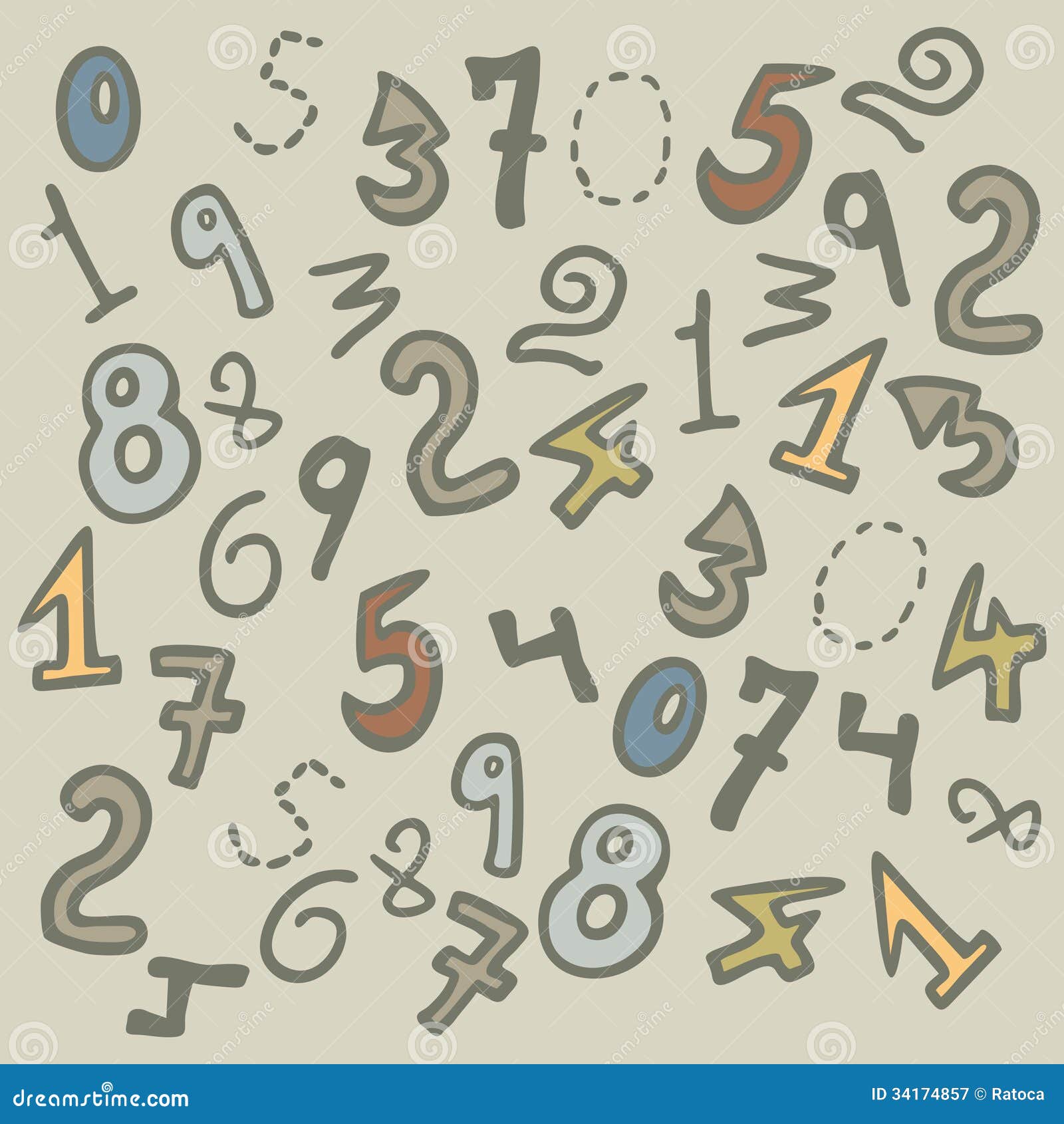 Download Vintage numbers stock vector. Illustration of character ...