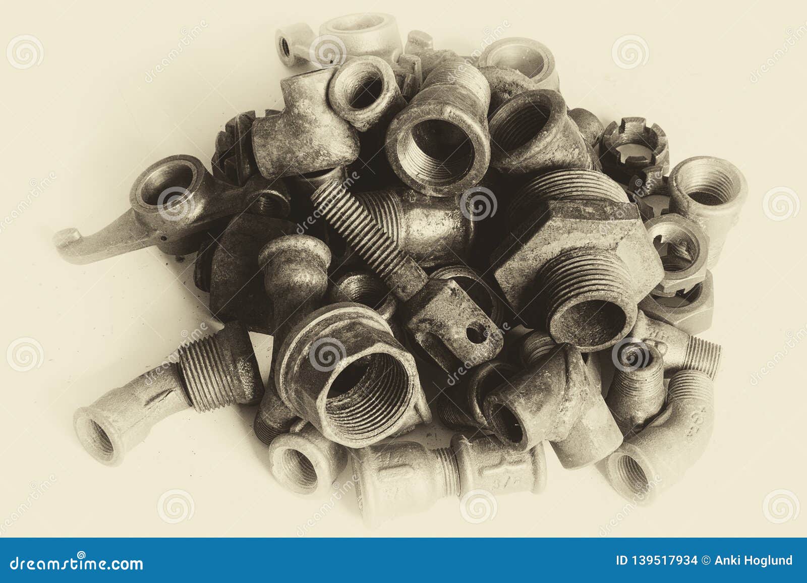 Vintage nuts and bolts stock photo. Image of angle, natural 139517934