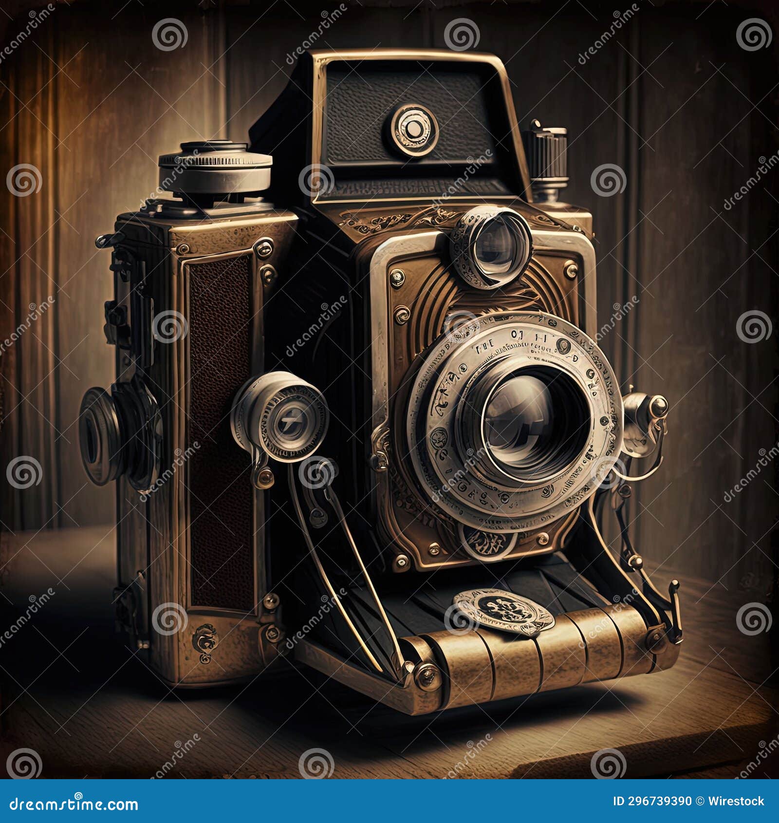 Vintage Old Camera Equipment Stock Illustration Illustration of