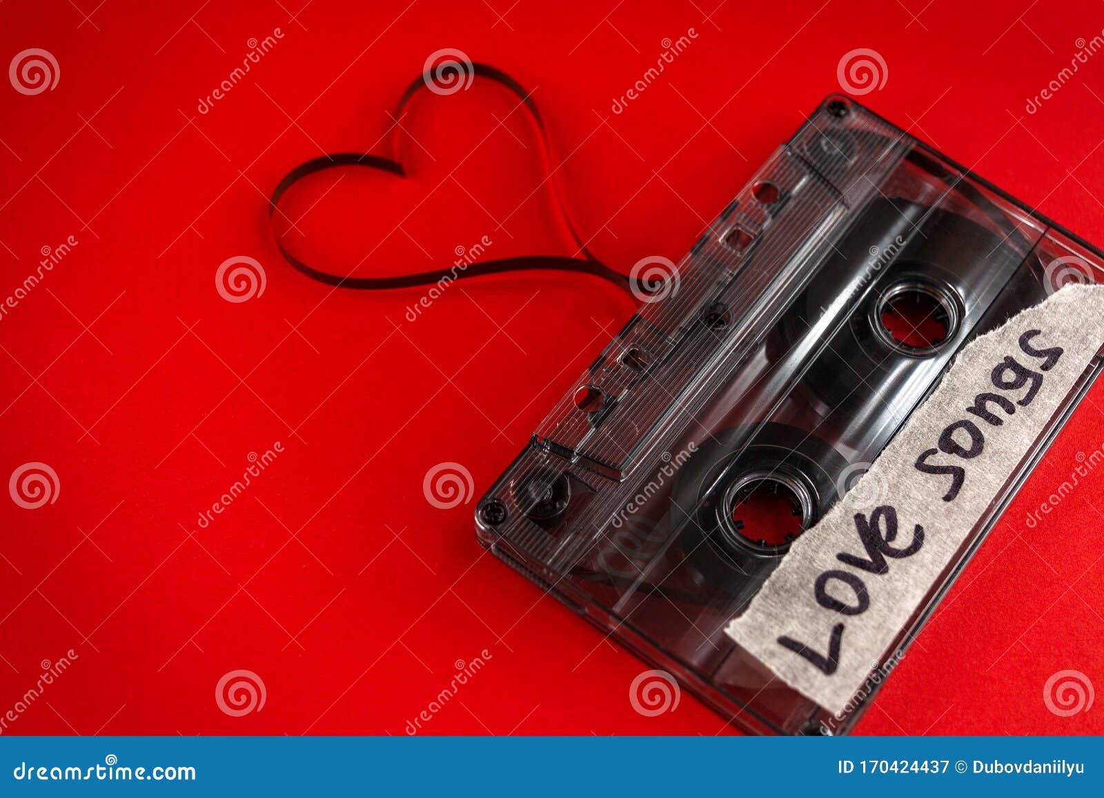Vintage Old Film Music Cassette on a Trendy Pink Red Background with the  Inscription Love Song, Background Music, Music Lovers Stock Image - Image  of electronics, board: 170424437