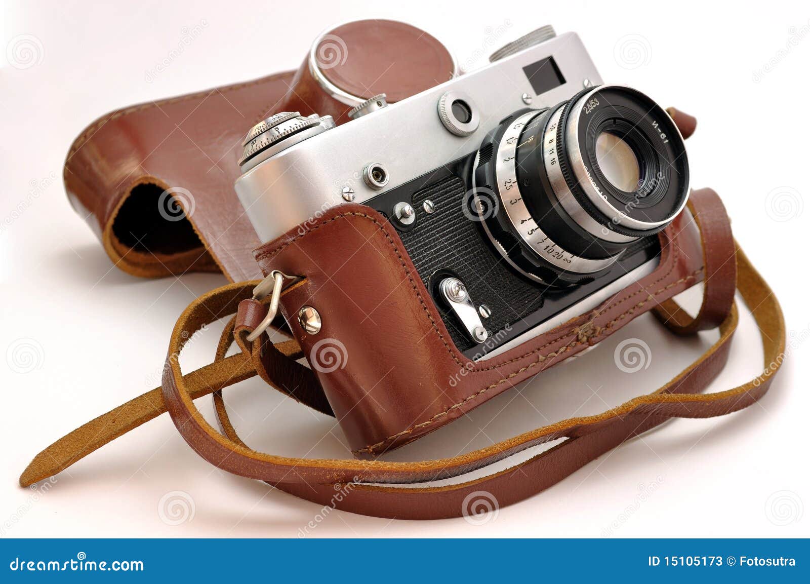 vintage leather camera case