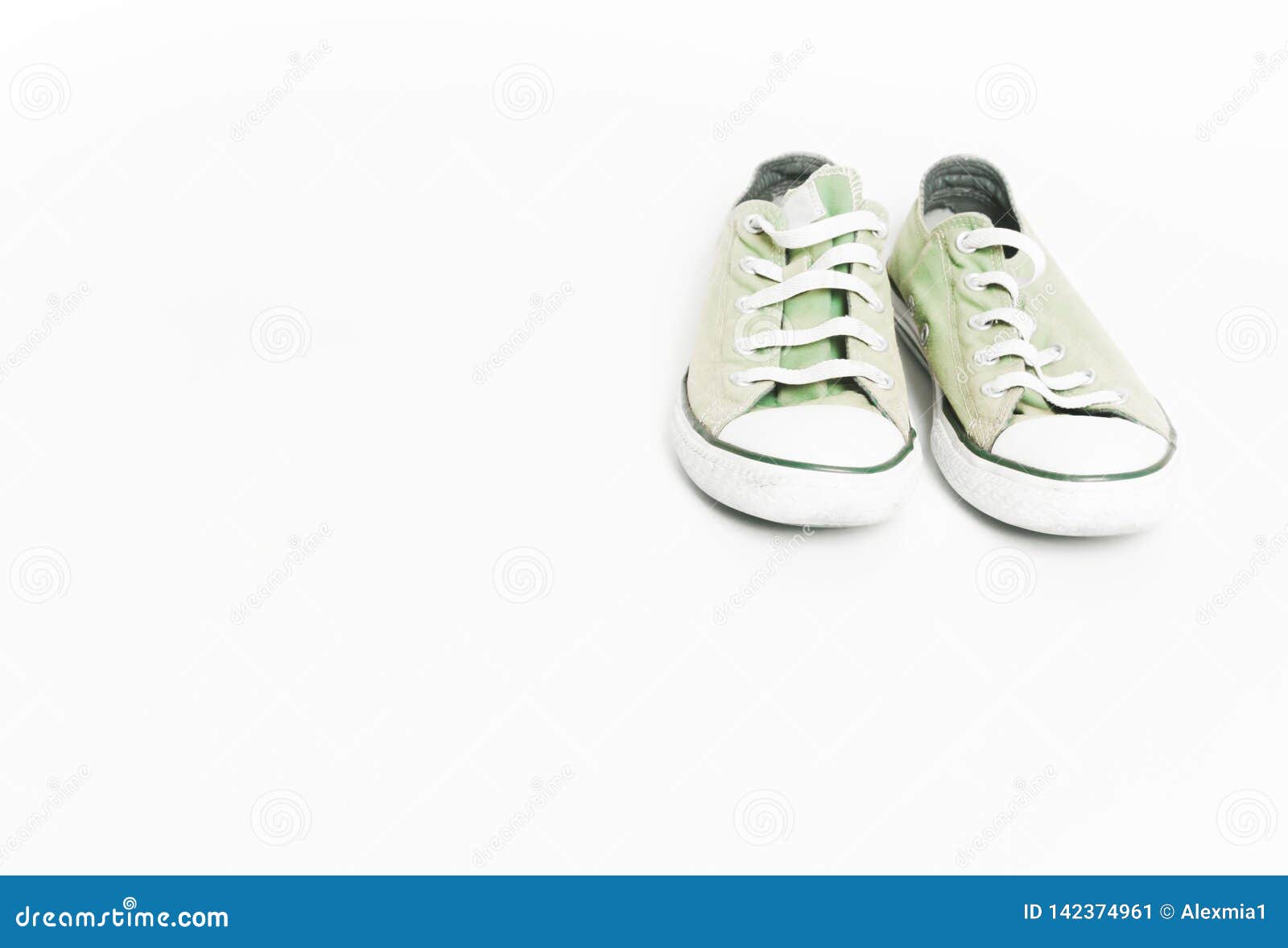 Vintage Old Green Sneakers, Shoes Stock Image - Image of chuck ...