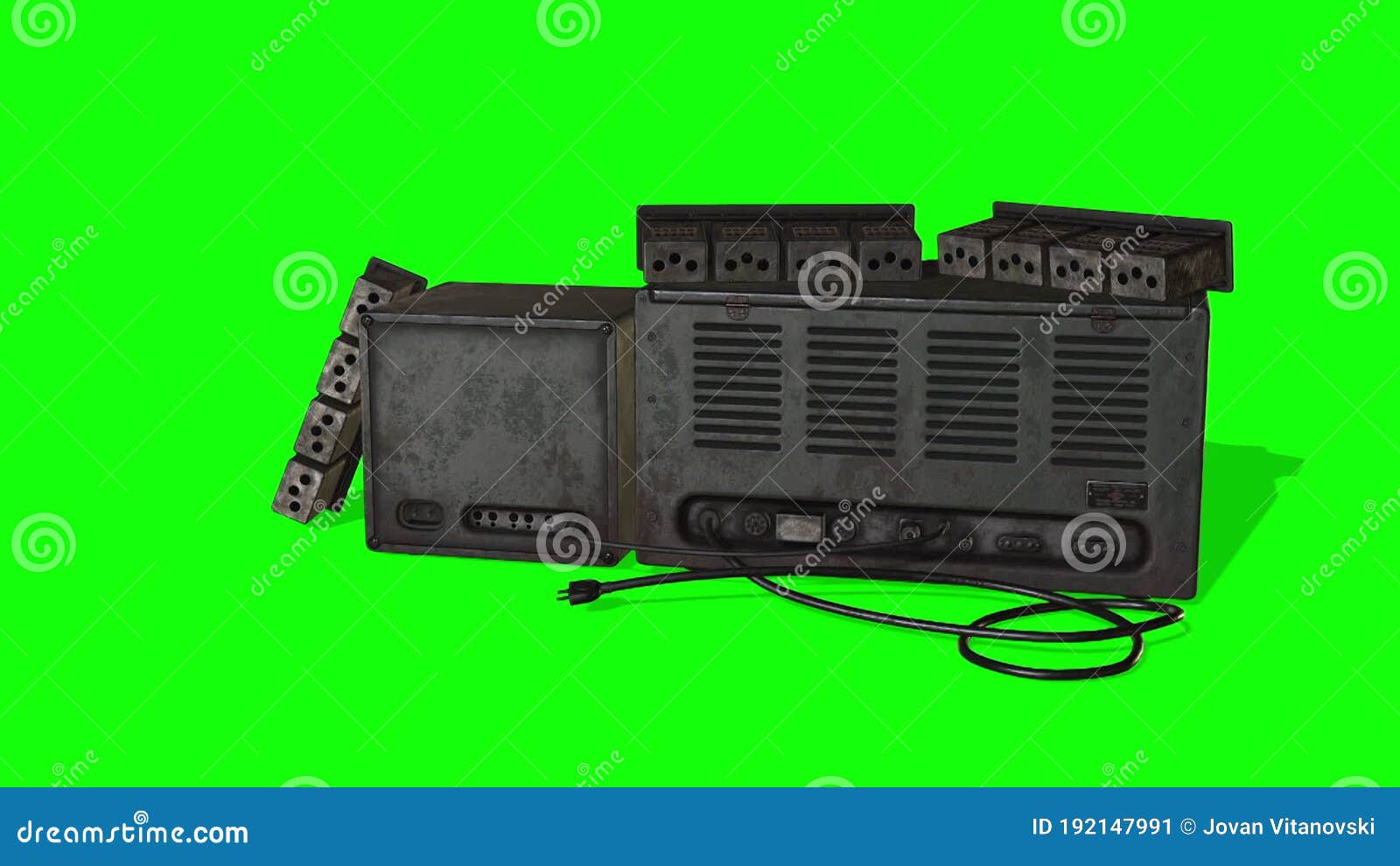 Vintage Old Radio on Green Screen Stock Video Video of indoor, music