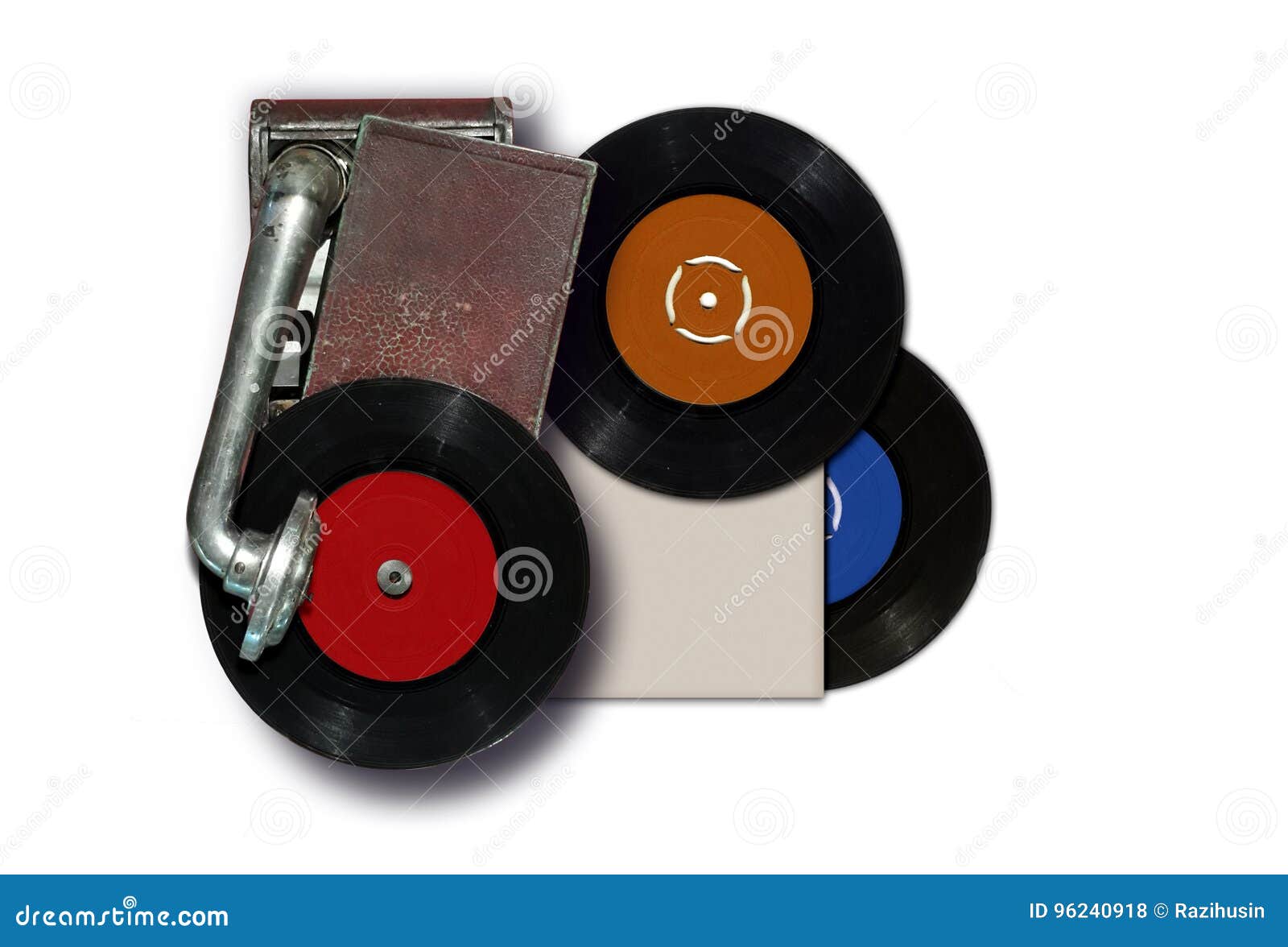 Vintage Old Record Player with Vinyl Disc Stock Photo Image of gramophone, music 96240918