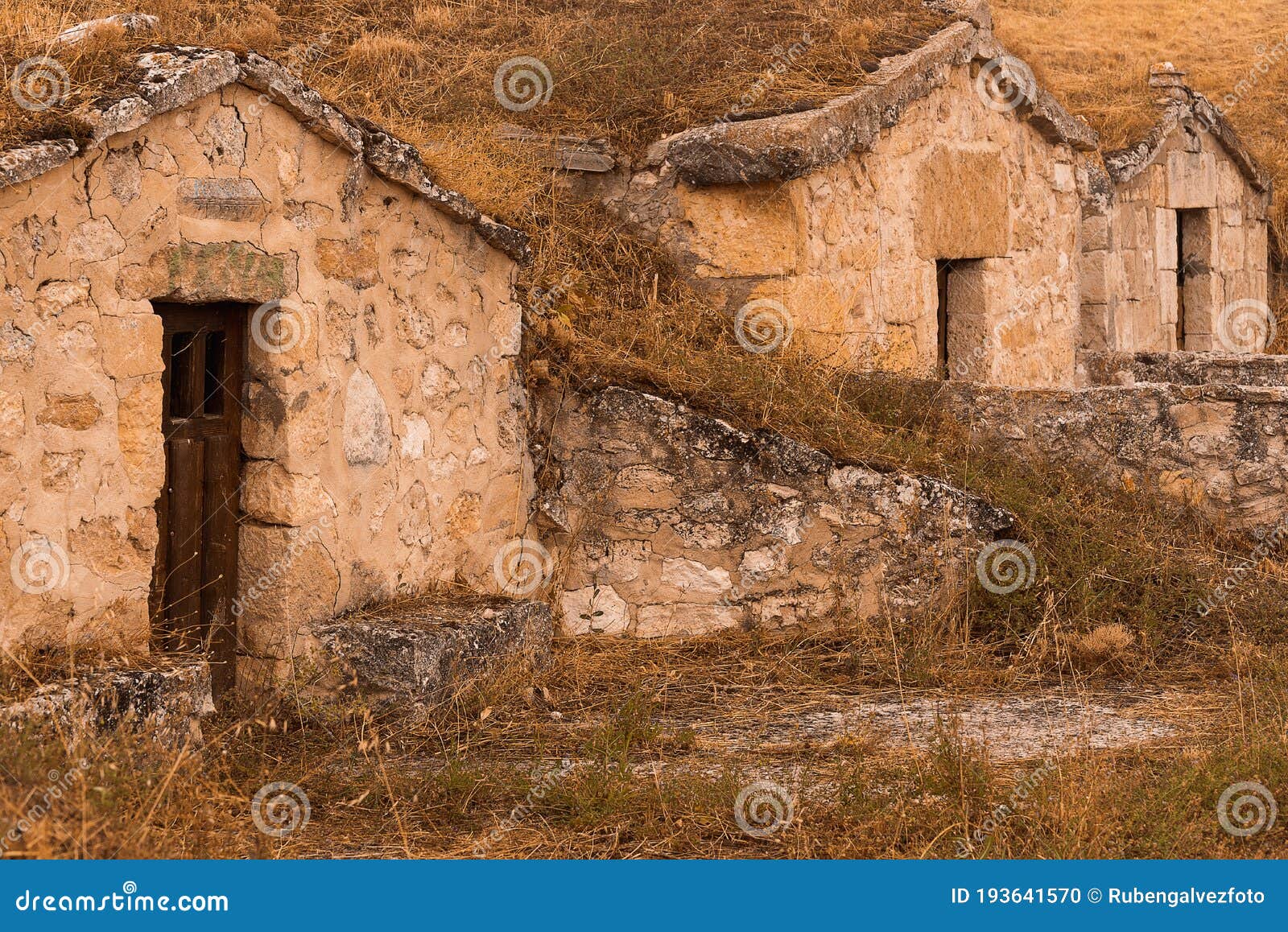 Vintage Old Spanish Wine Cellar Stock Photo Image of rock, hill