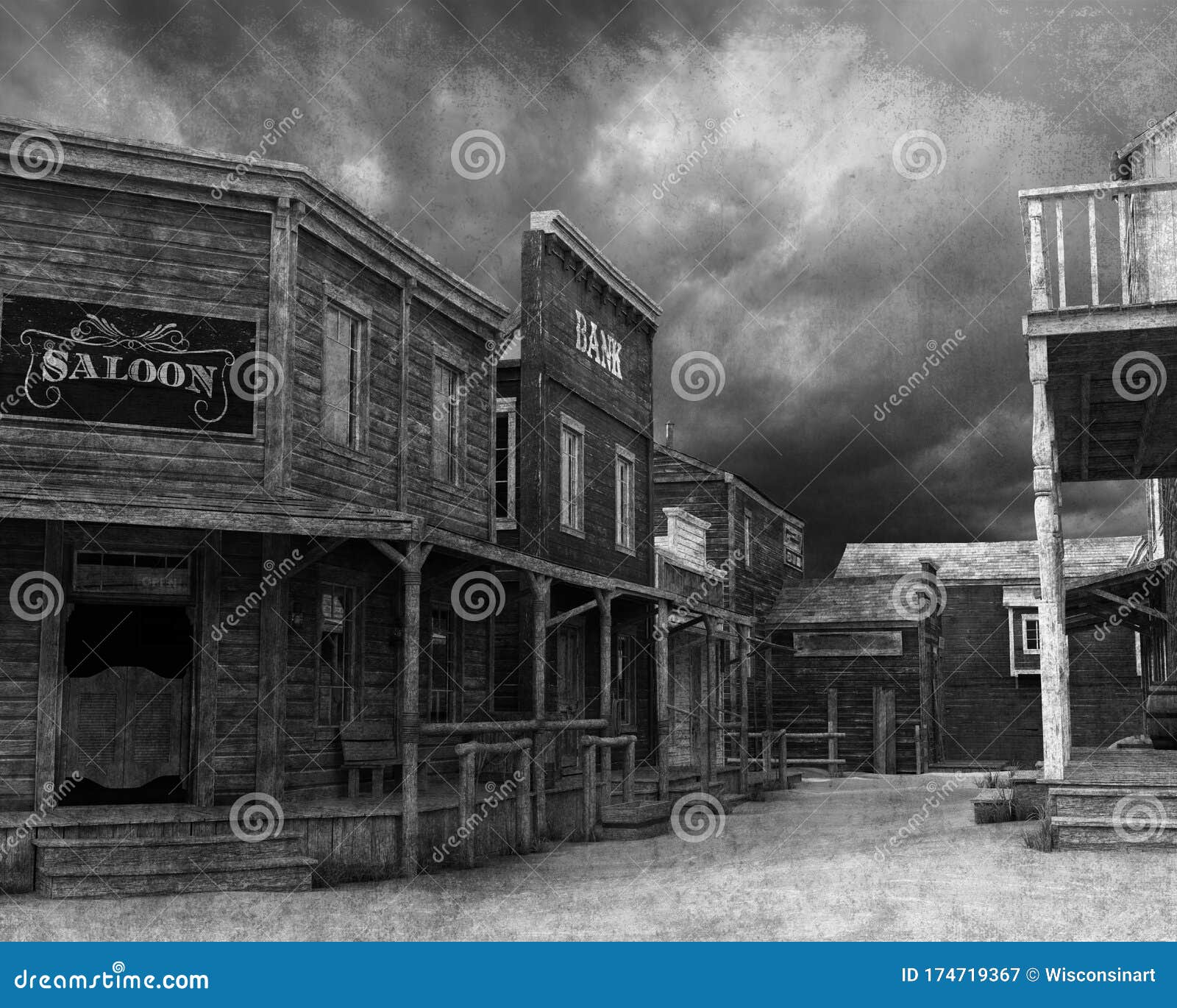 vintage old west, western town background