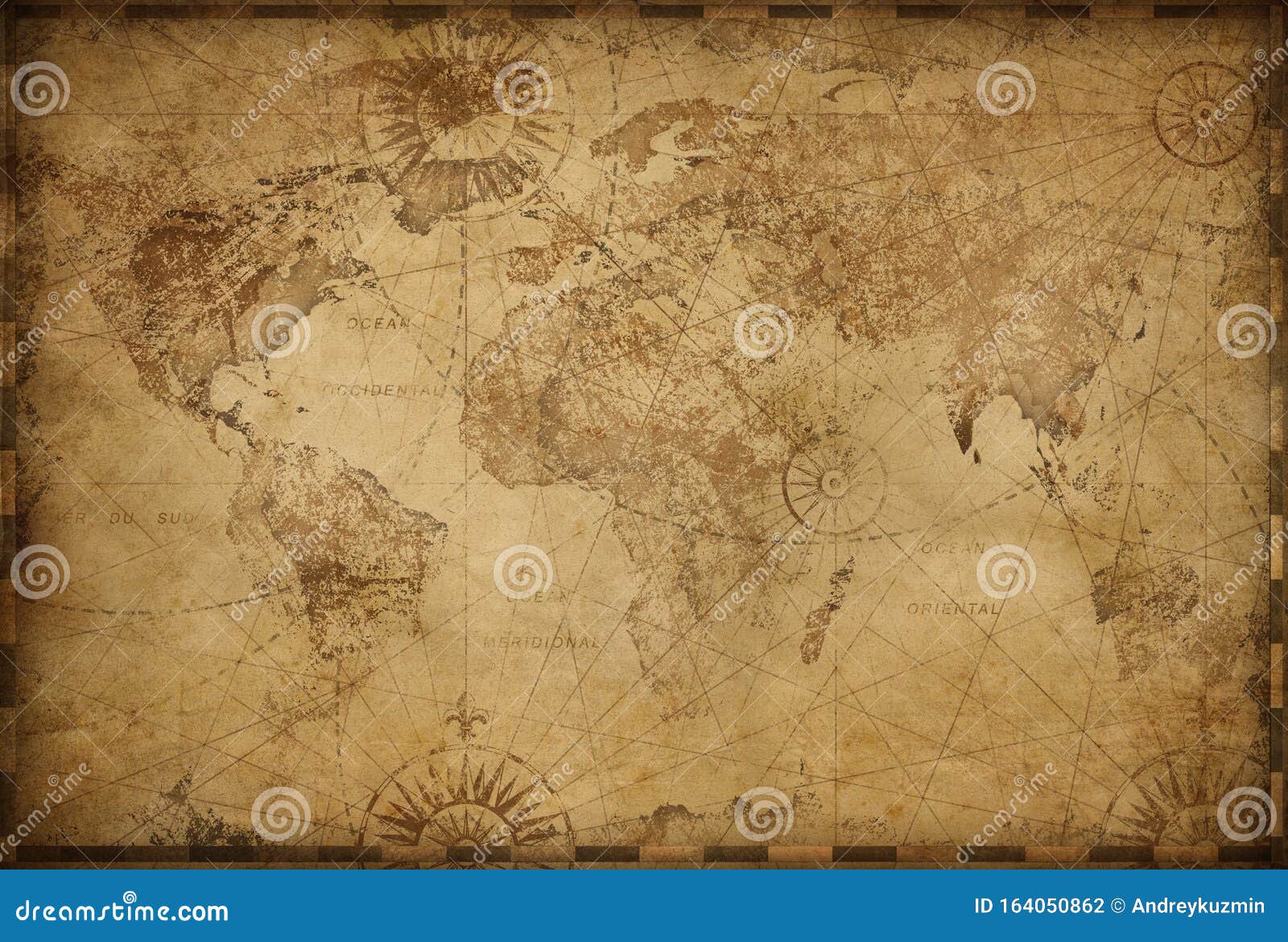 vintage old world map 