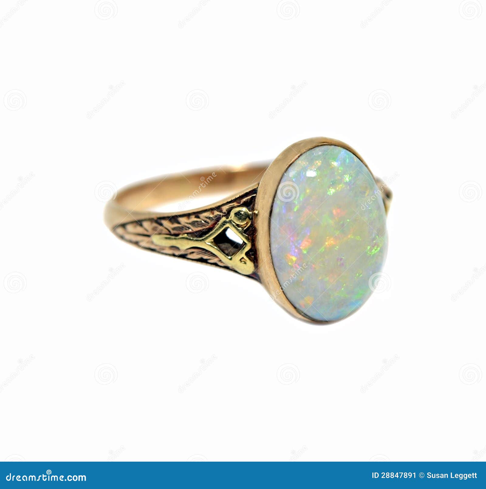 Vintage Opal Ring stock image. Image of setting, vintage 28847891