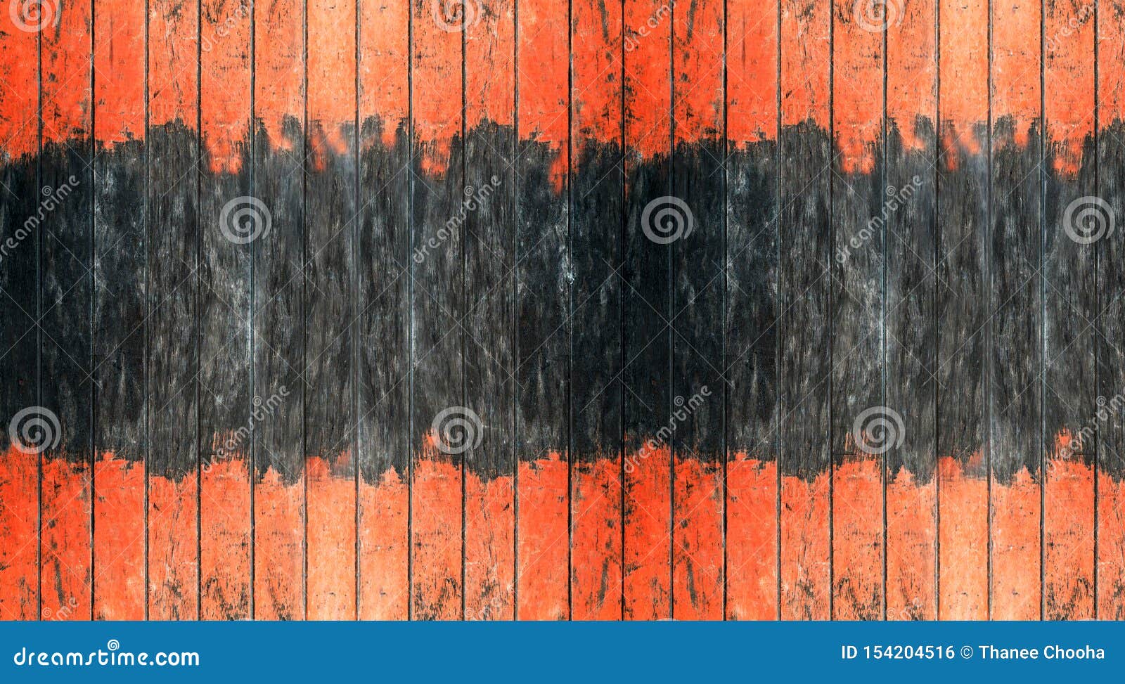 Vintage Orange and Black Color Painted Wood Wall As Background or Vintage Orange and Black Color Painted Wood Wall As Background or