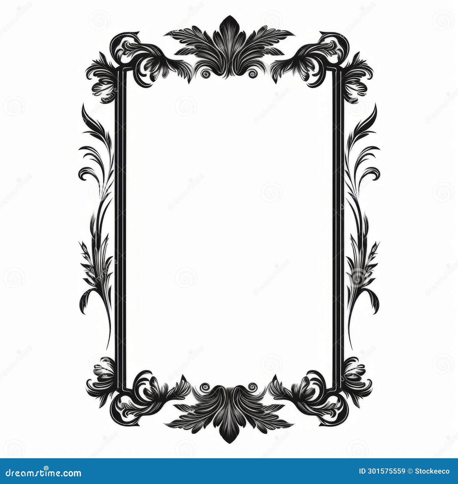 vintage ornate frame with intricate floral arrangements