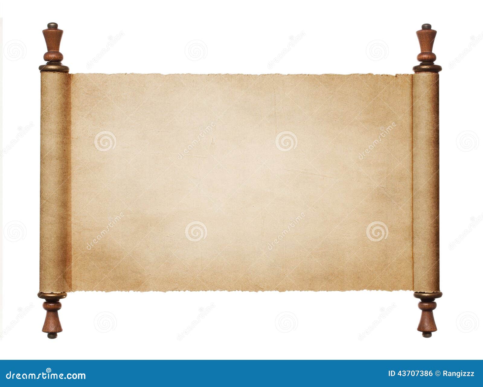 Antique Paper Scroll On White Background Stock Photo, Picture and Royalty  Free Image. Image 58756242.