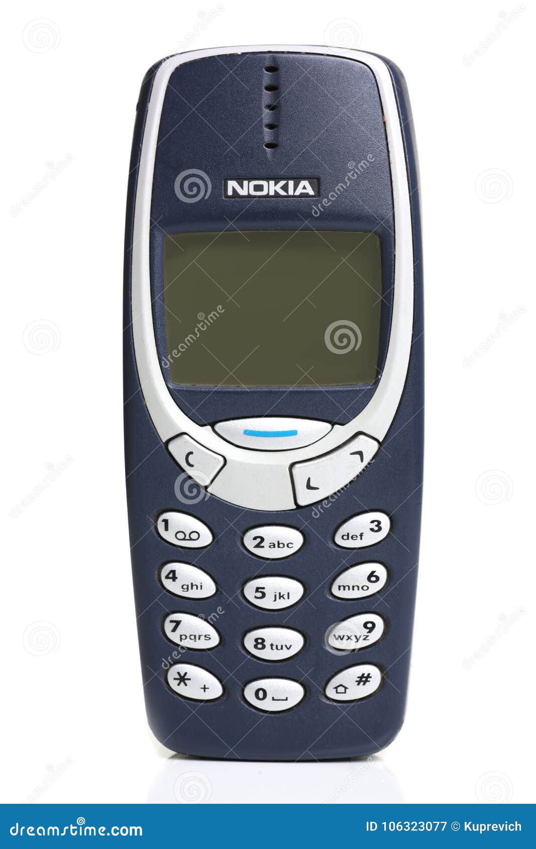 Vintage Phone Nokia 3310 Isolated on White Editorial Photography ...