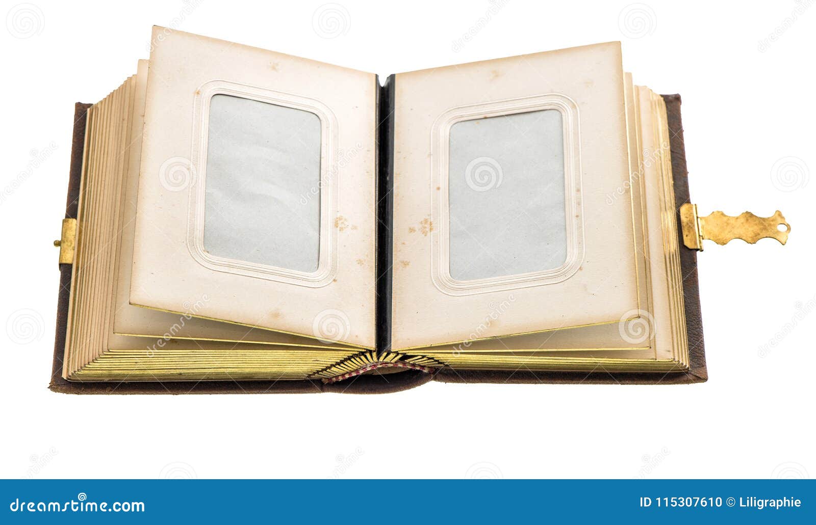 Vintage Photo Album Photo Paper Pages White Background Stock Photo - Image  of background, blank: 115307610