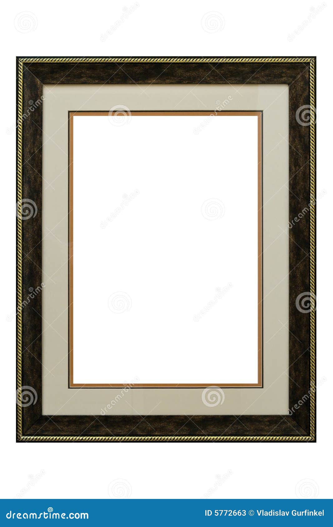Vintage photo frame stock image. Image of stained, rustic 5772663
