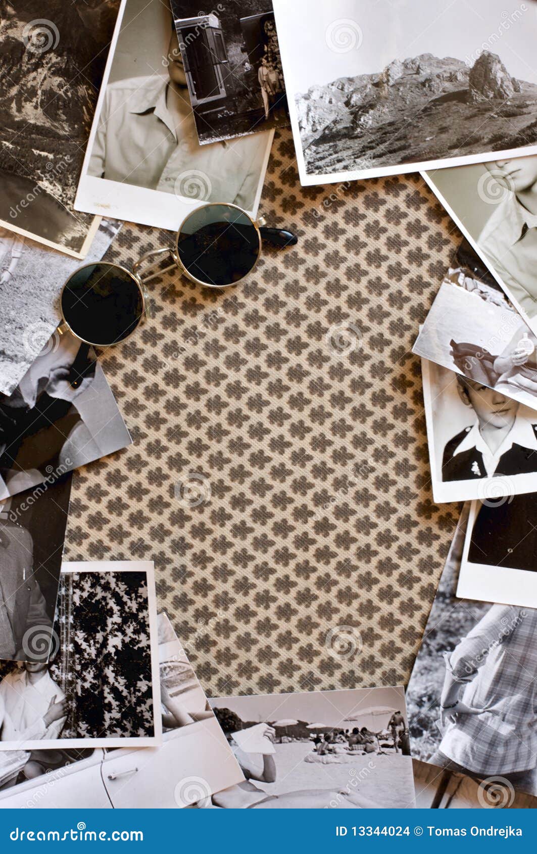 Vintage photos frame stock photo. Image of aged, collection 13344024