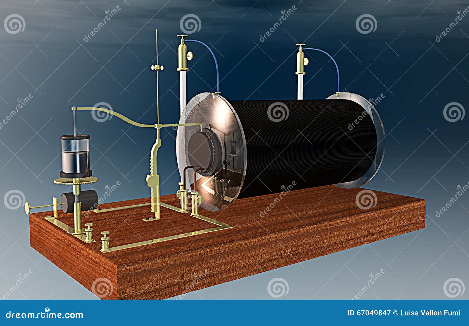 Vintage Physics, Ruhmkorff Inductor Stock Illustration - Image: 670498471300 x 922